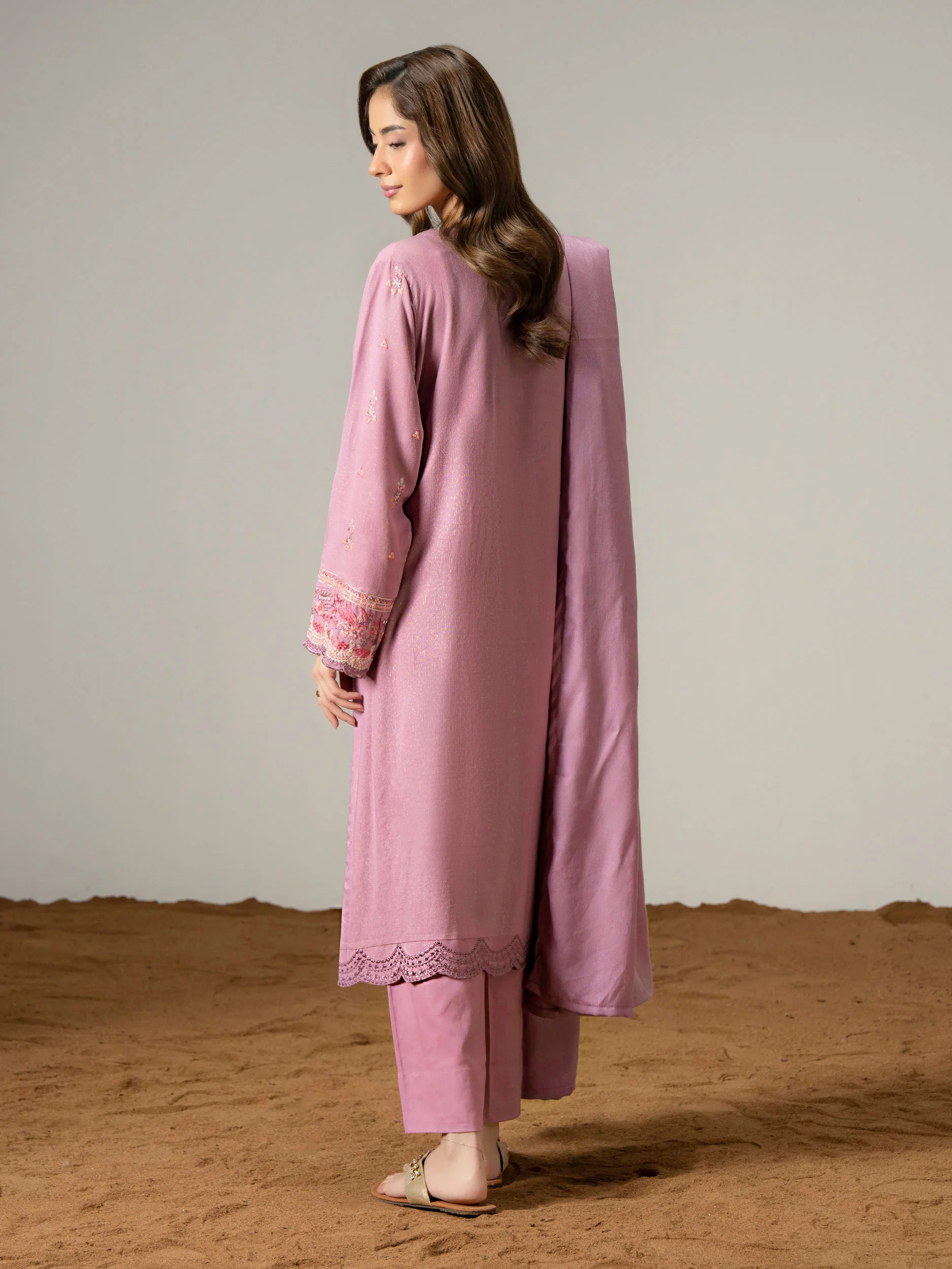 3 Piece Zari Suit-Embroidered (Pret) - Image 8