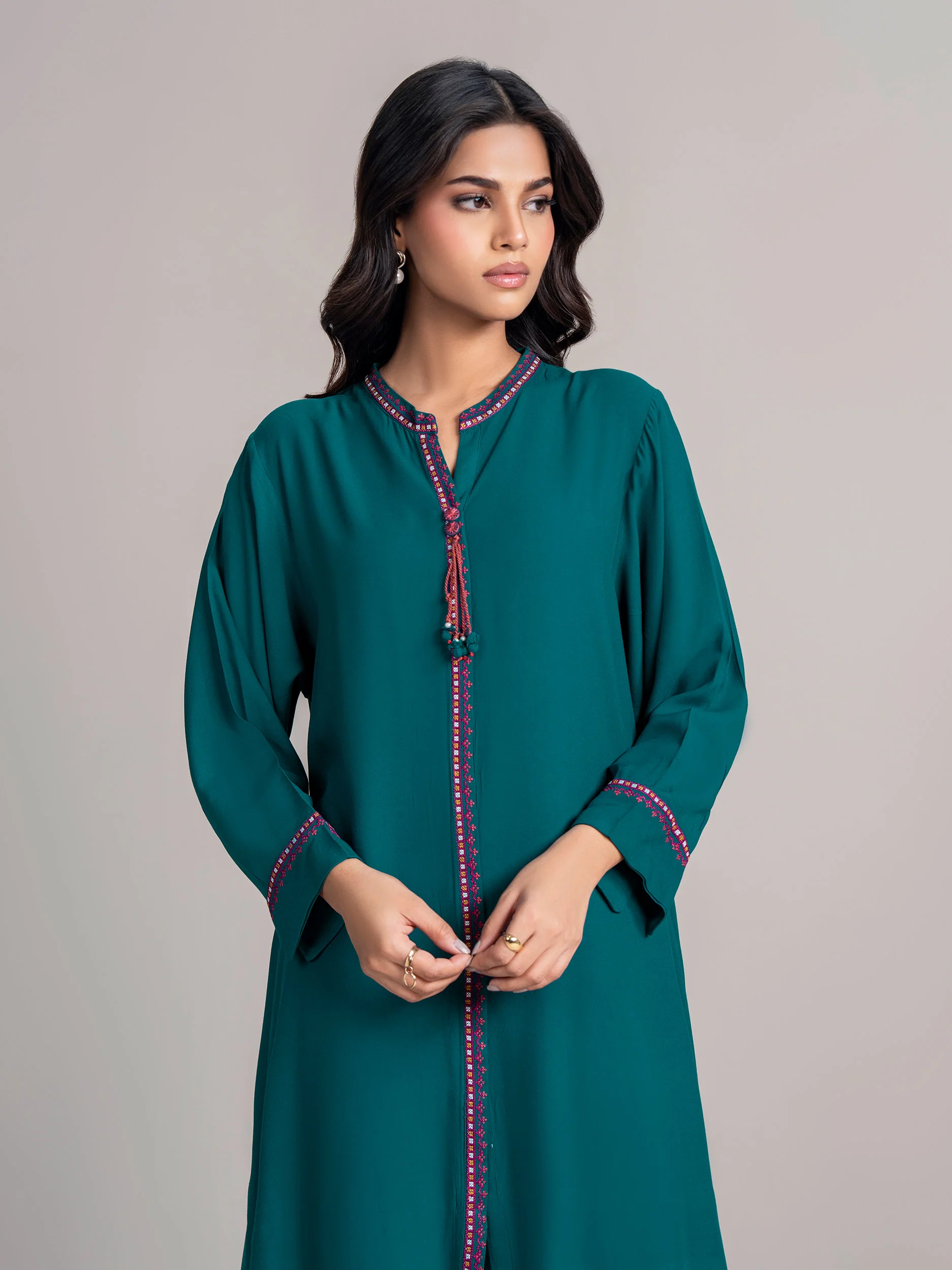 2 Piece Stone Suit- Embroidered (Pret) - Image 4