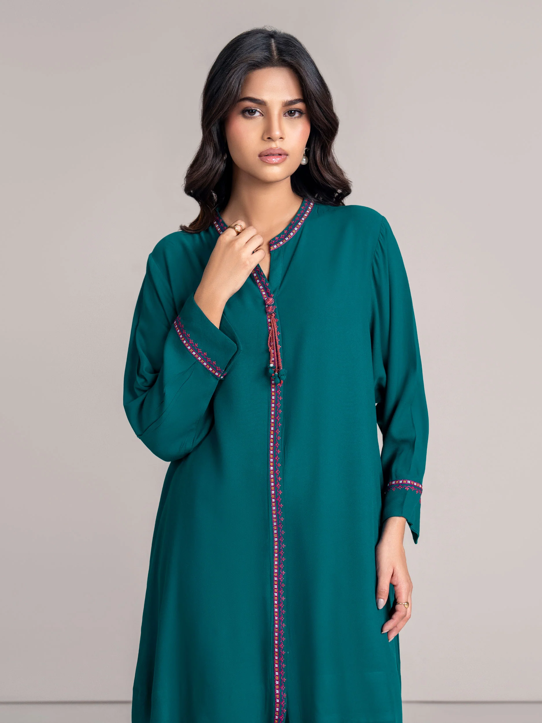 2 Piece Stone Suit- Embroidered (Pret) - Image 5