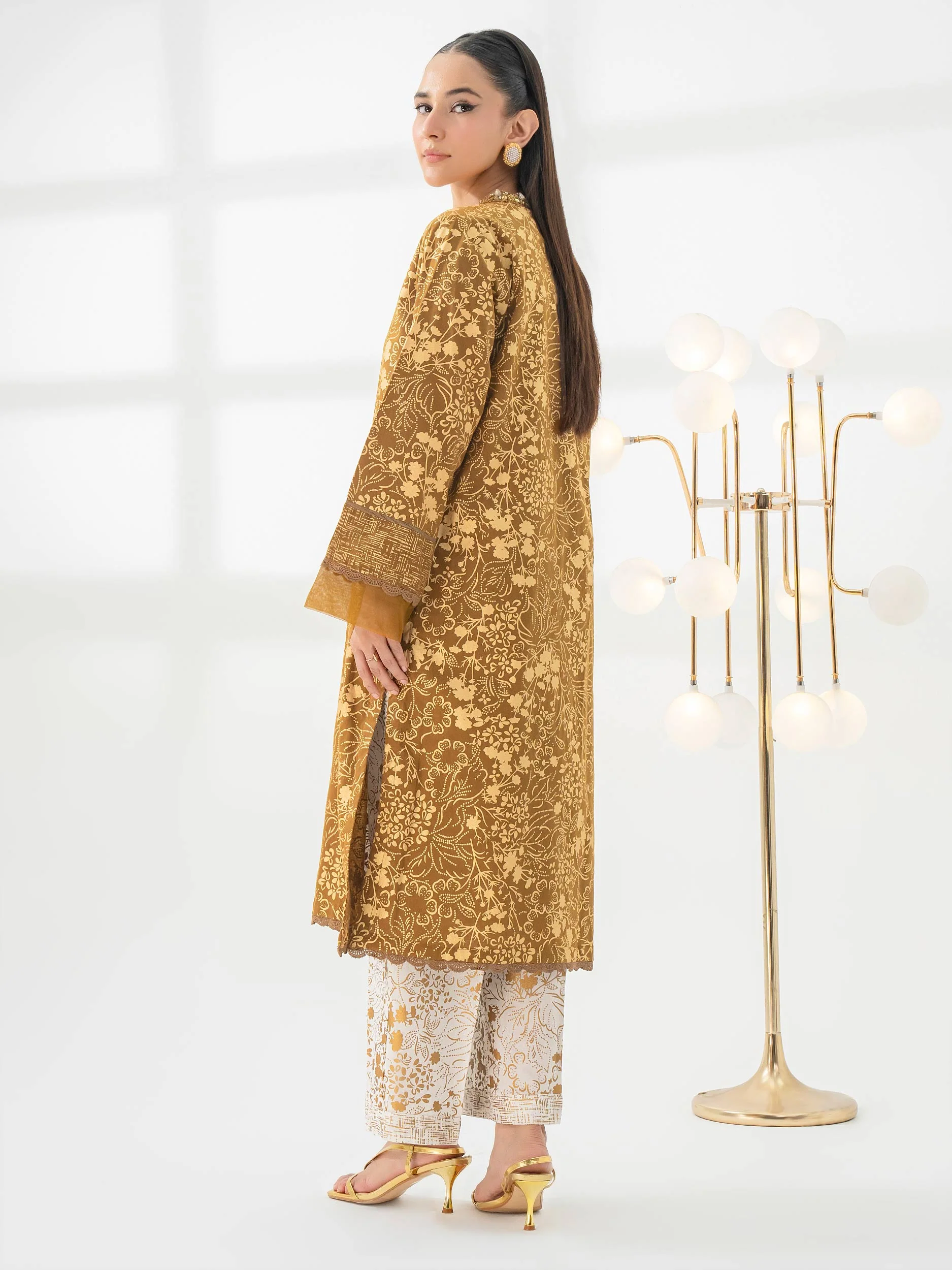 2 Piece Khaddar Suit-Paste Print (Pret) - Image 4