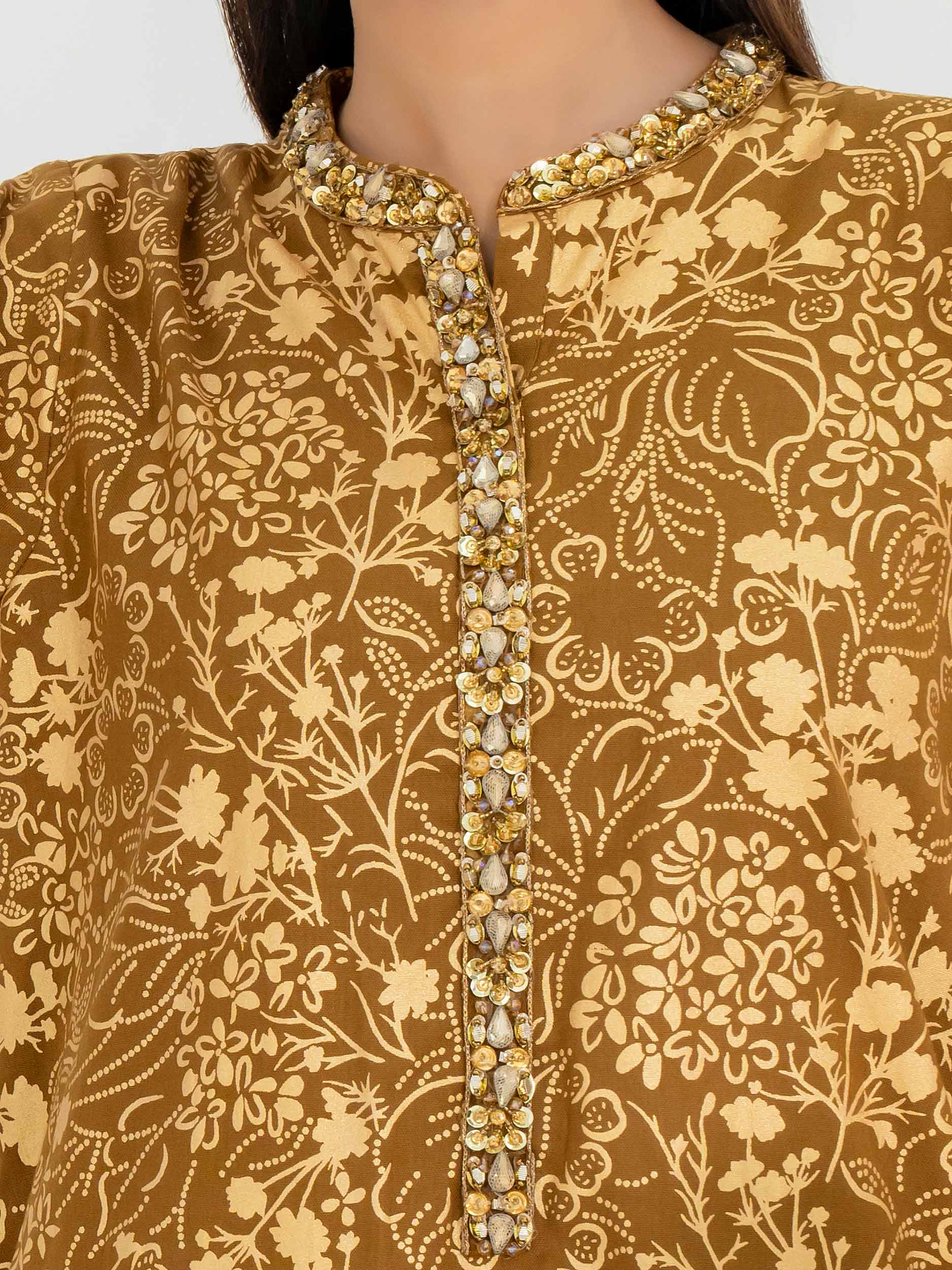 2 Piece Khaddar Suit-Paste Print (Pret) - Image 5