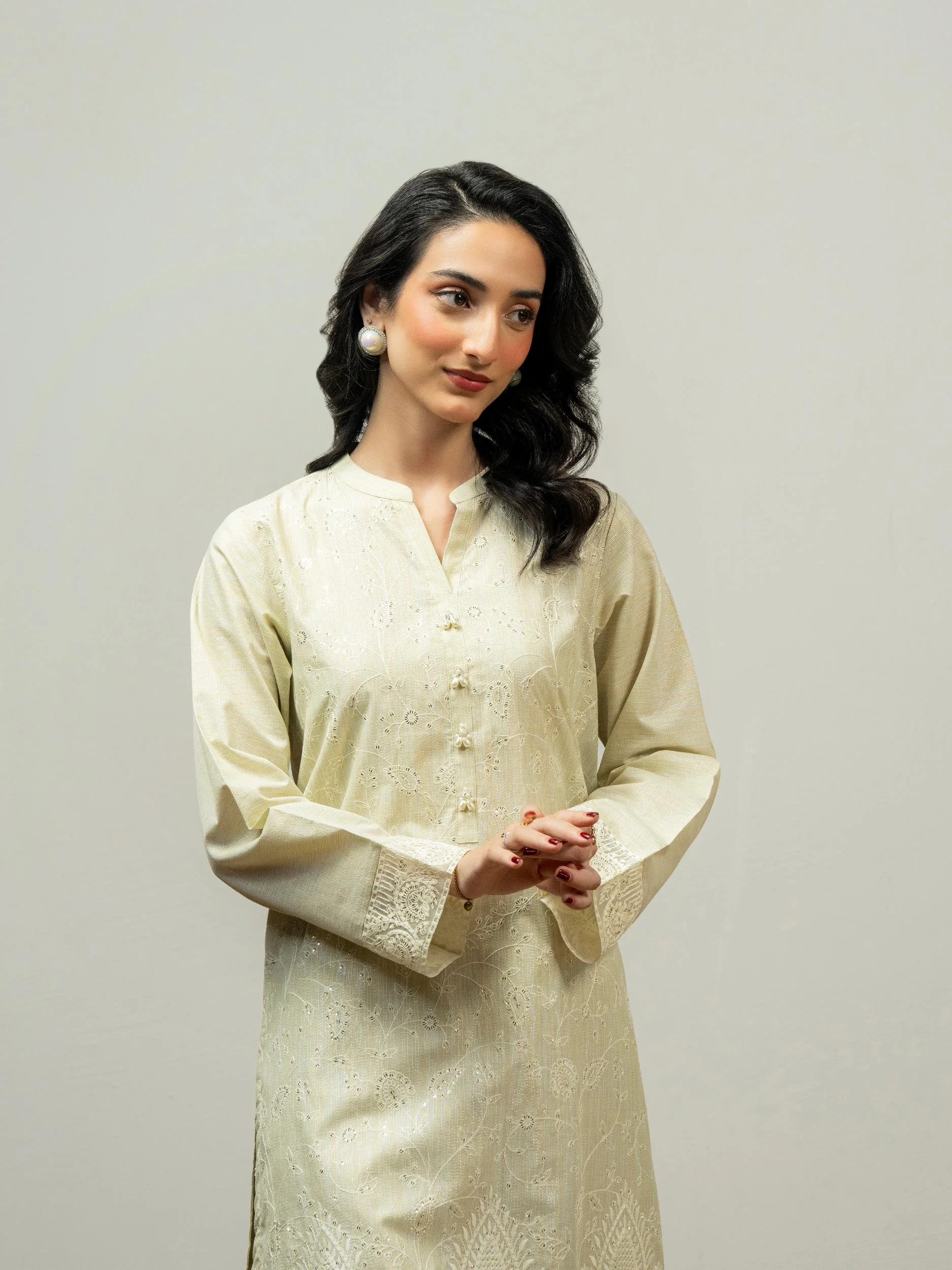 2 Piece Zari Suit-Embroidered (Pret) - Image 7