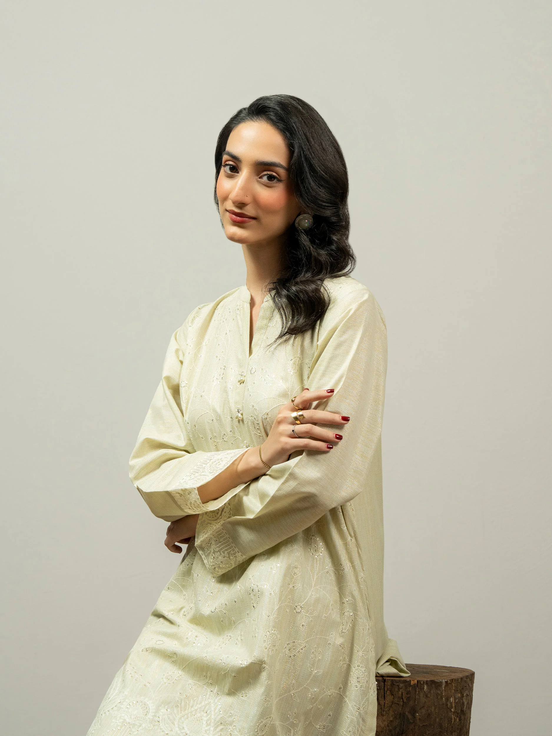 2 Piece Zari Suit-Embroidered (Pret) - Image 8