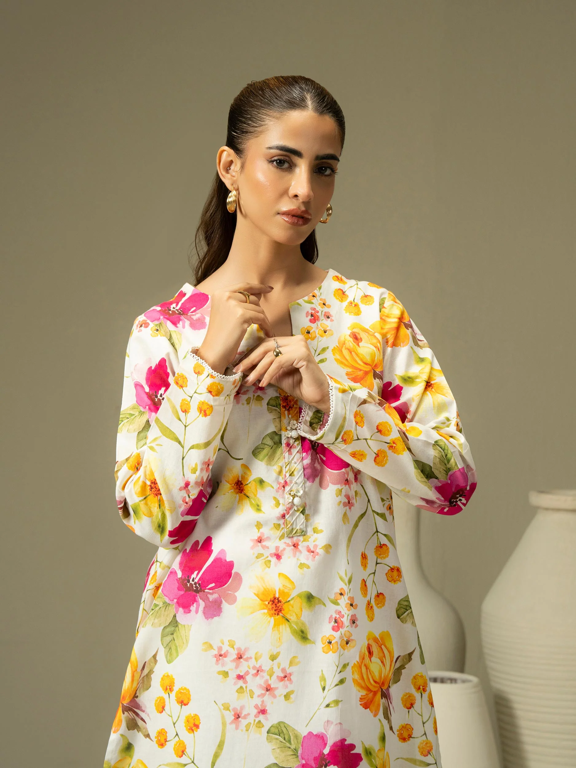 Khaddar Shirt-Printed (Pret) - Image 2