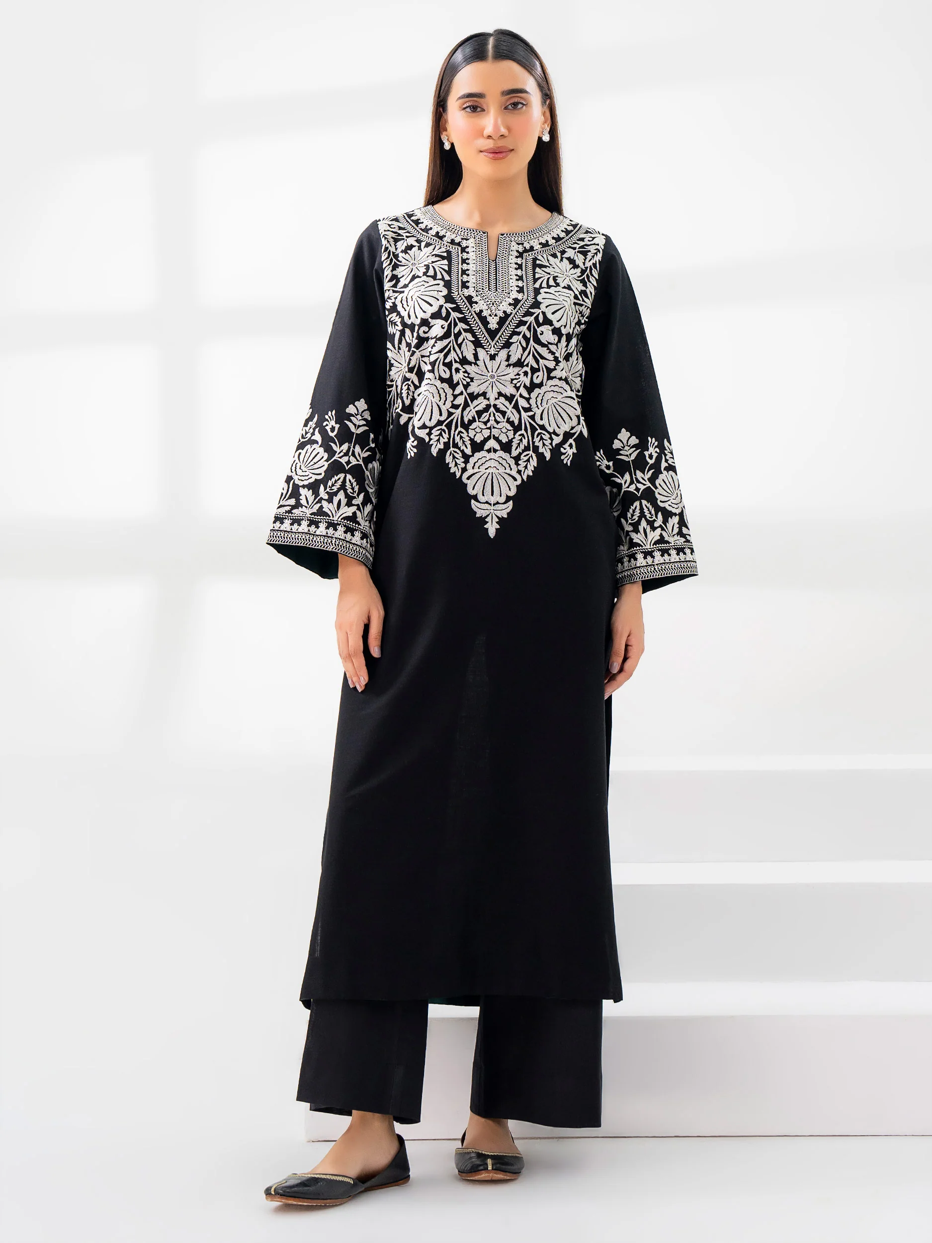 Khaddar Shirt-Embroidered (Pret) - Image 2