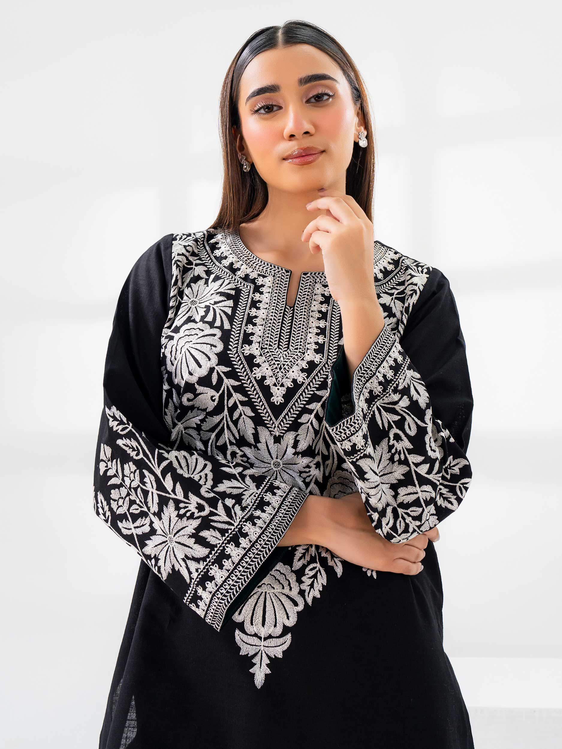 Khaddar Shirt-Embroidered (Pret) - Image 3