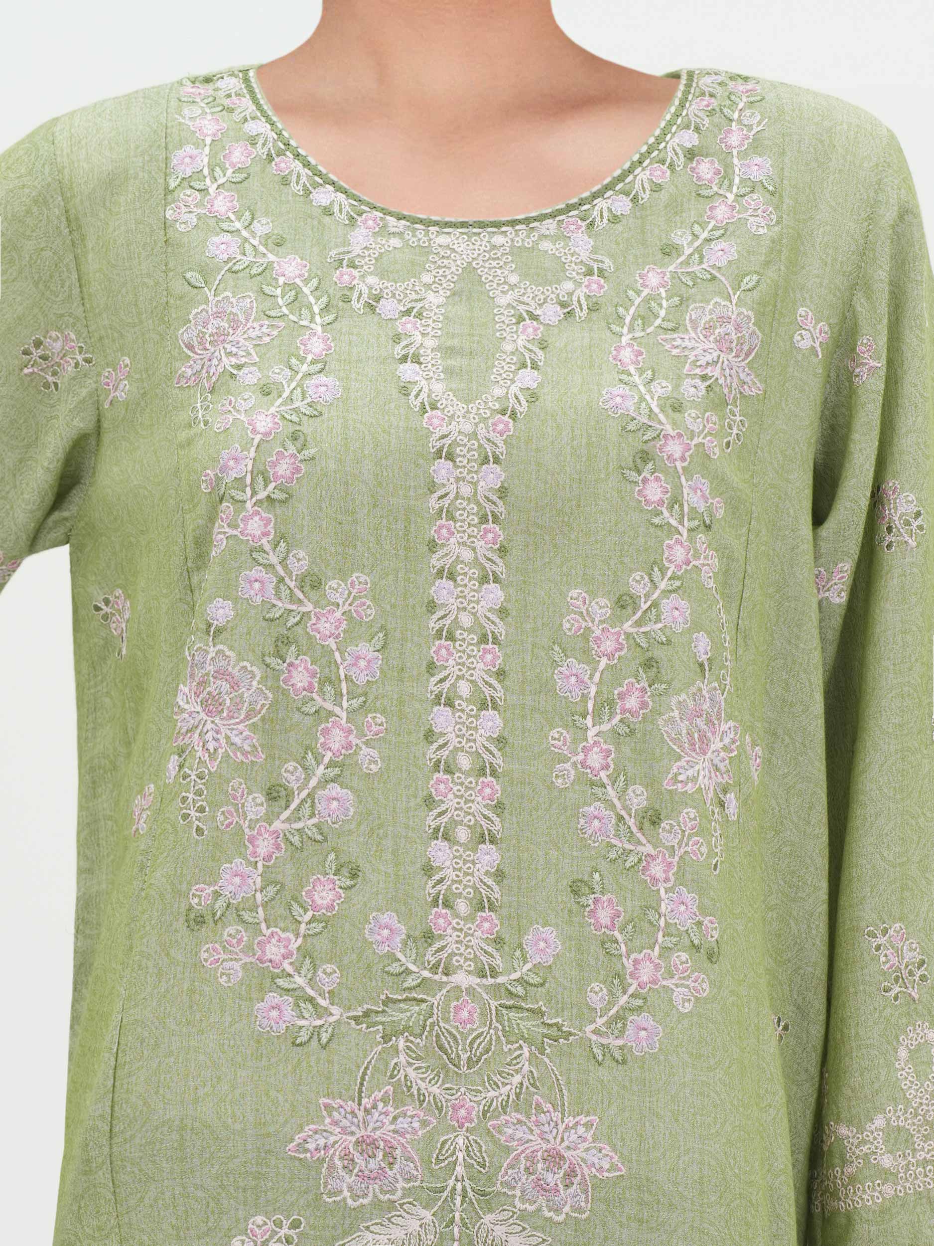 3 Piece Jacquard Yarn Dyed Suit- Embroidered (Pret) - Image 4