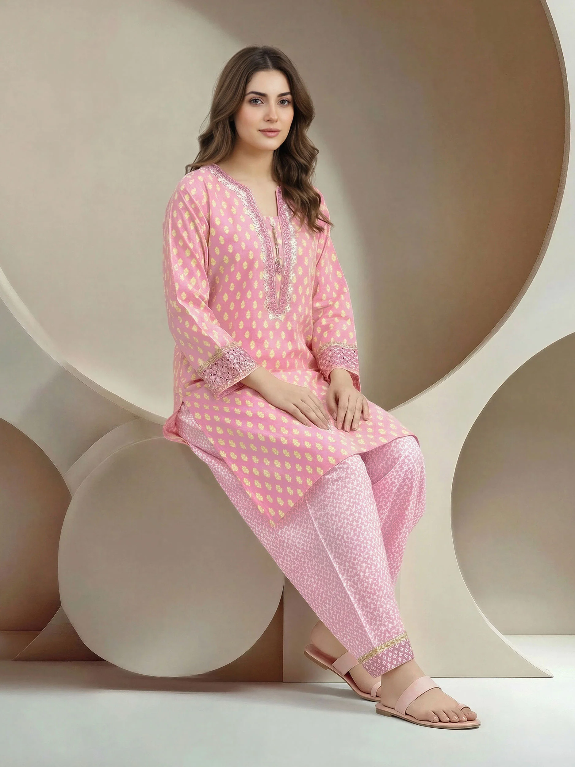 2 Piece Lawn Suit- Embroidered (Pret) - Image 2