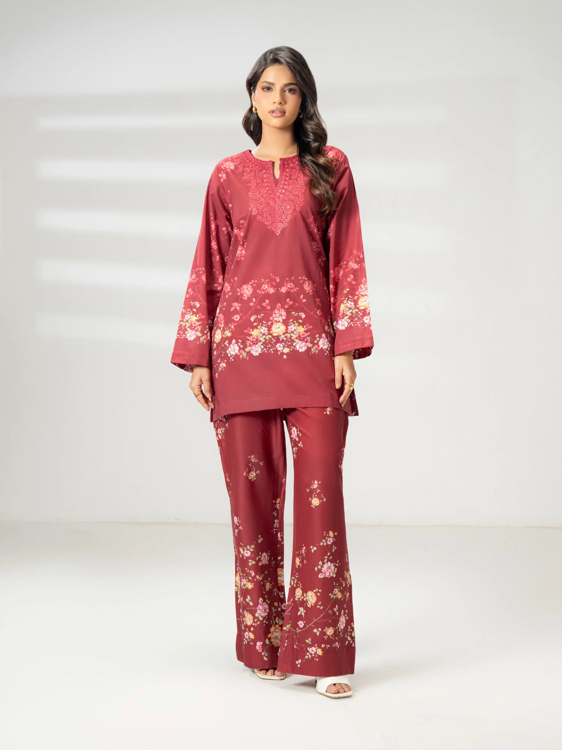 Cambric Co-ord Set-Embroidered - Image 3