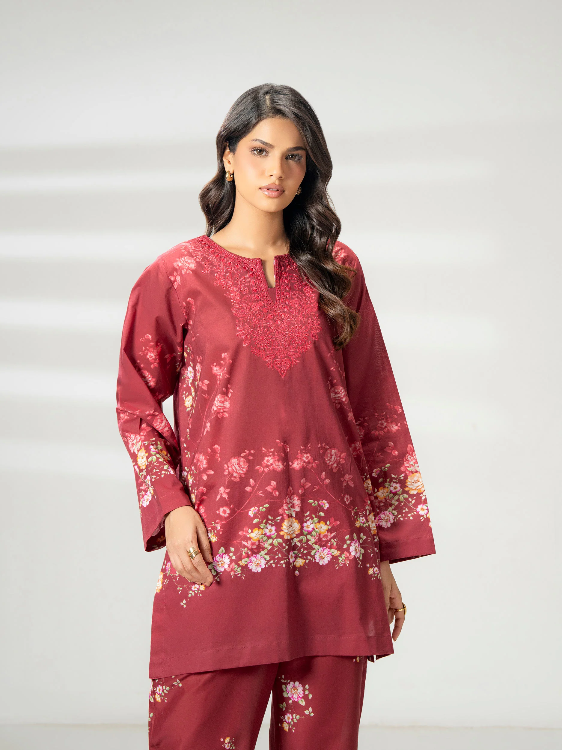 Cambric Co-ord Set-Embroidered - Image 4