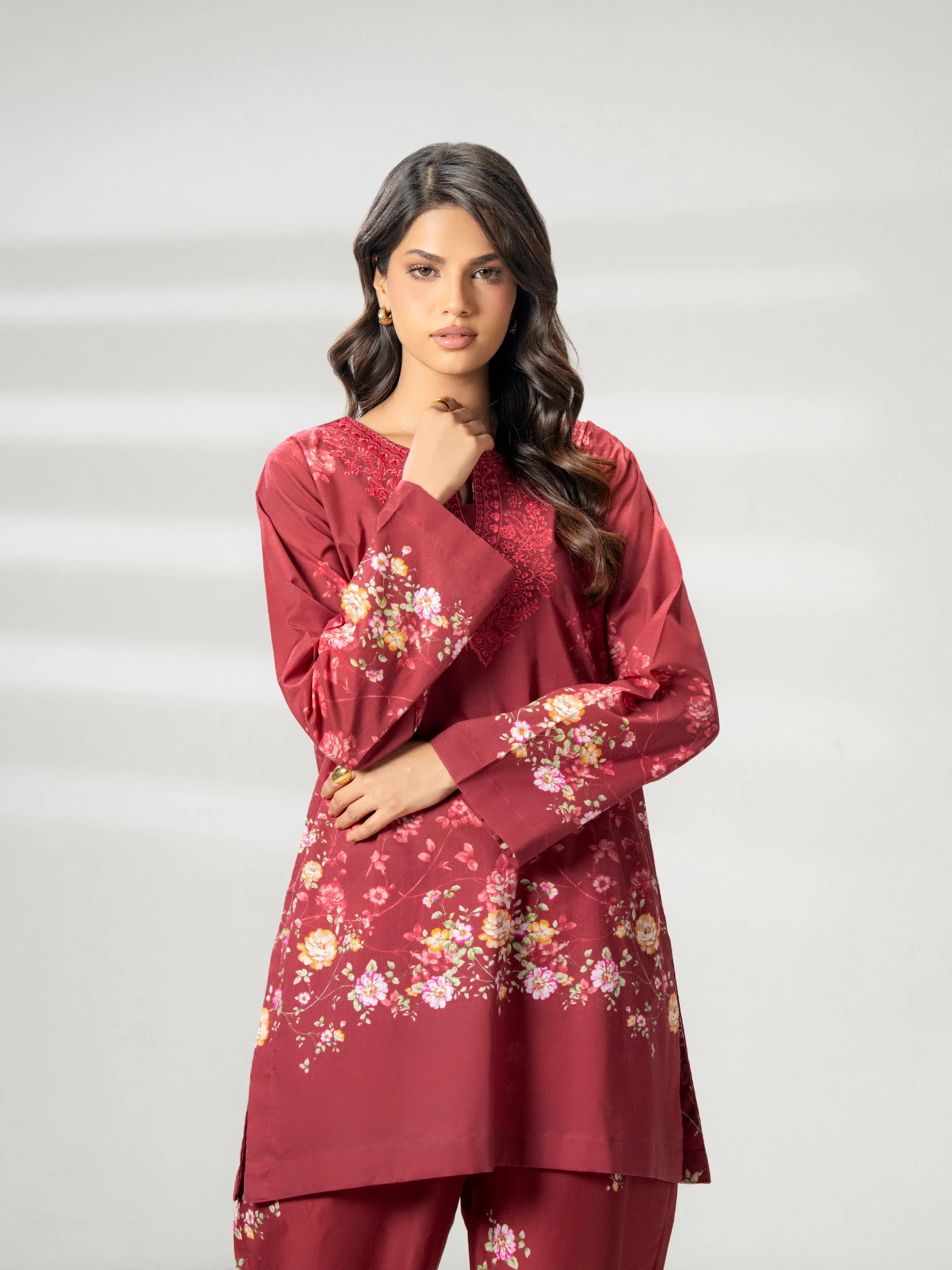 Cambric Co-ord Set-Embroidered - Image 6