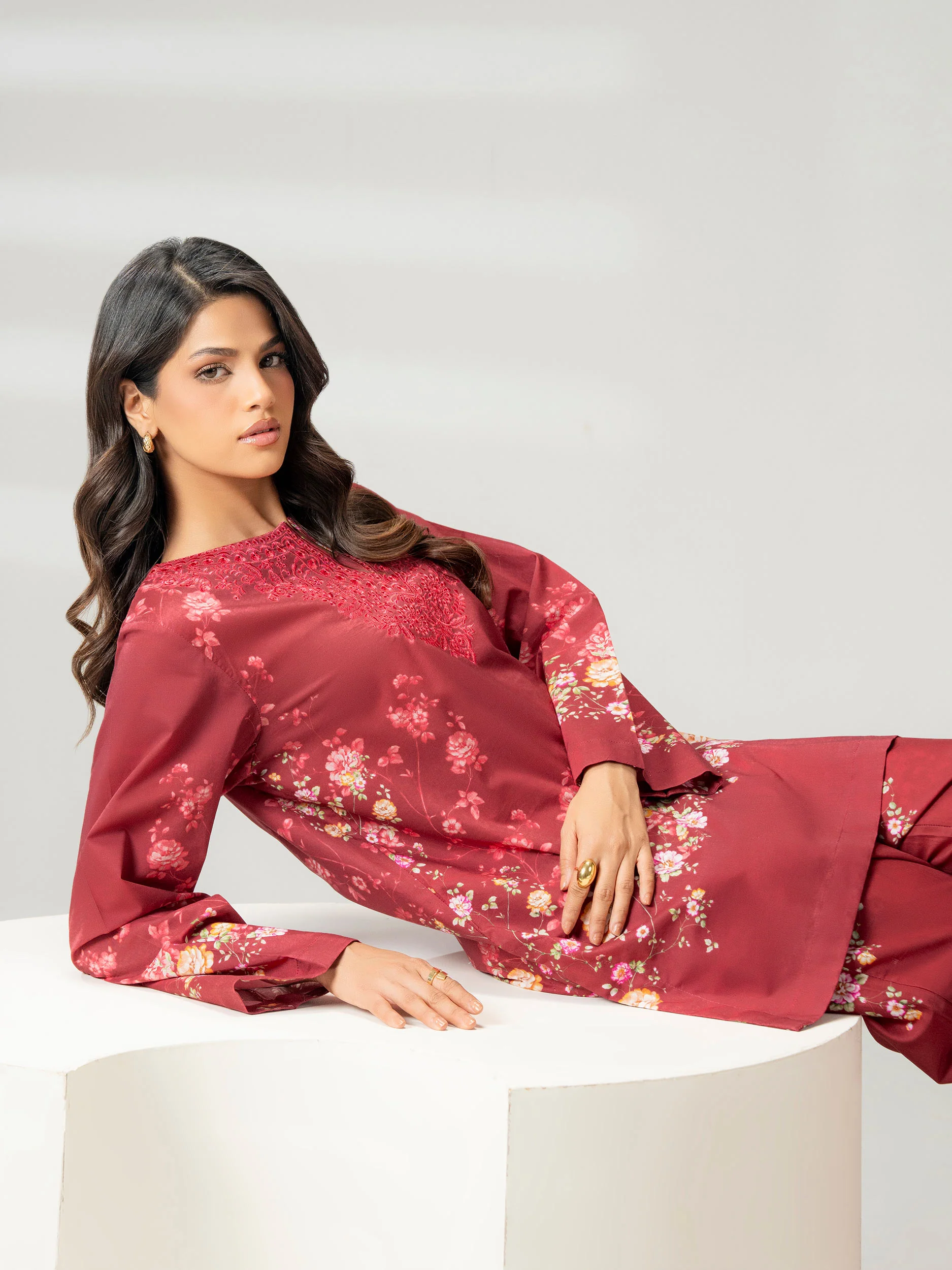Cambric Co-ord Set-Embroidered - Image 9