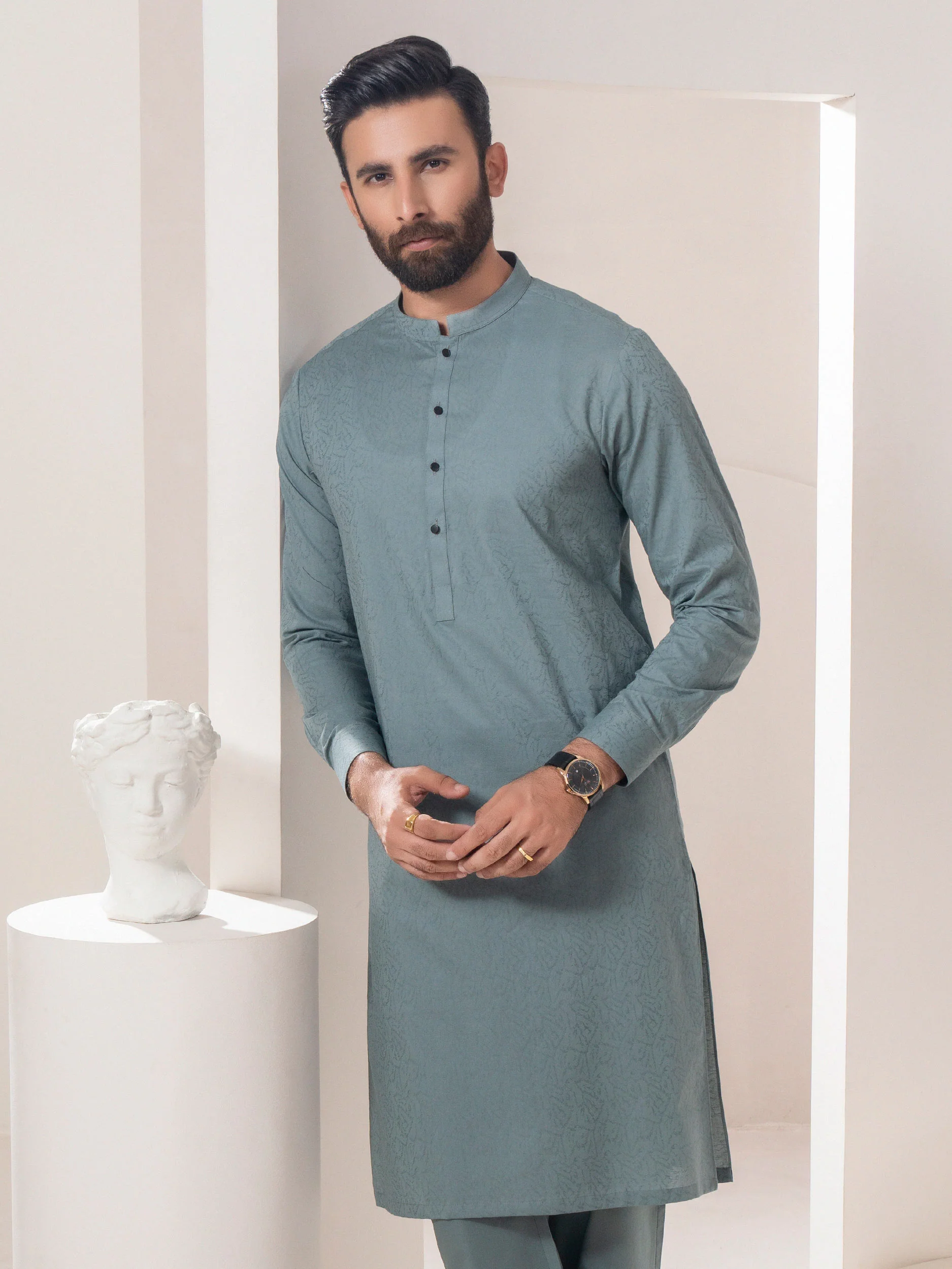 Self Jacquard Suit - Image 2