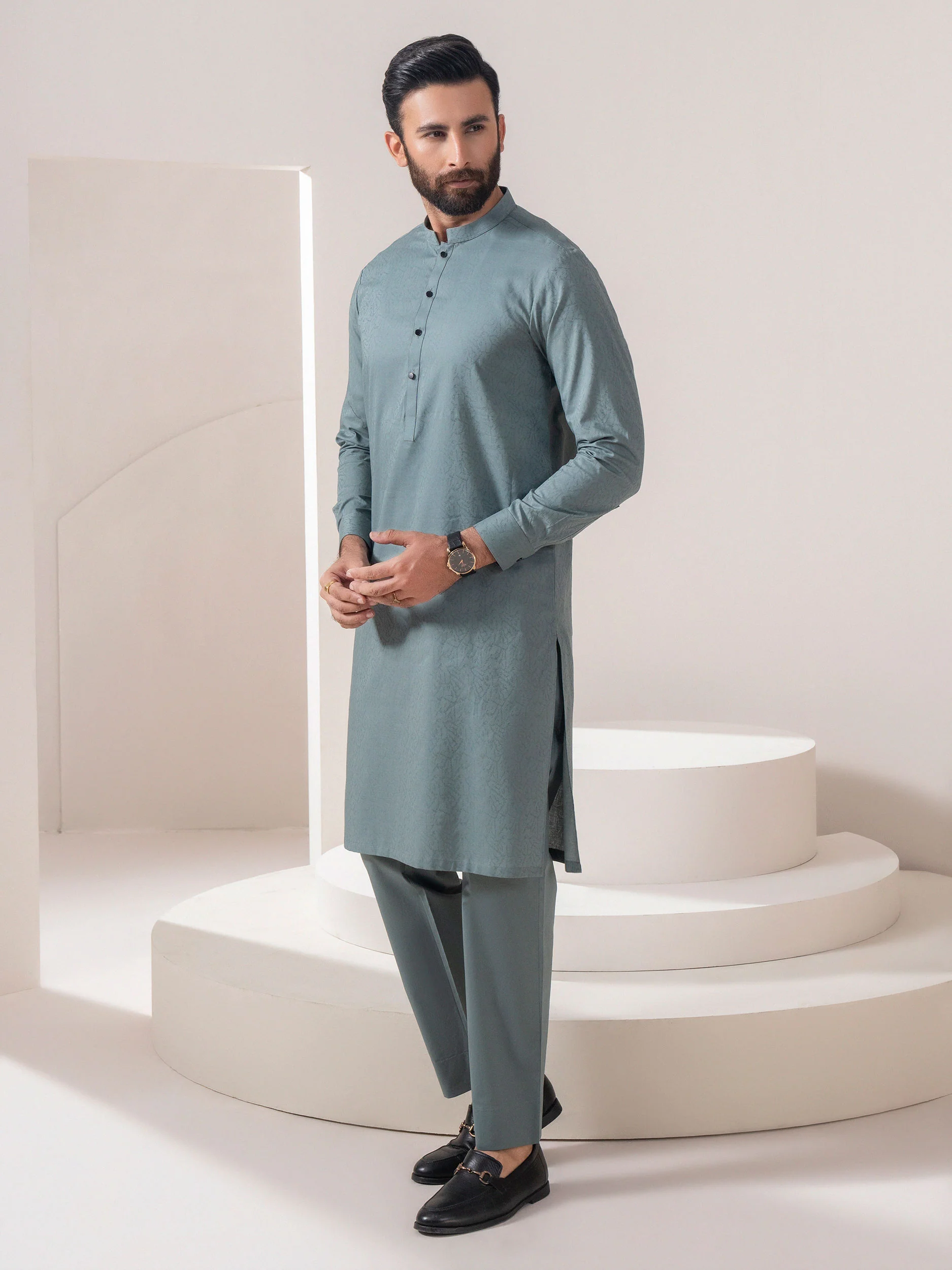 Self Jacquard Suit - Image 3