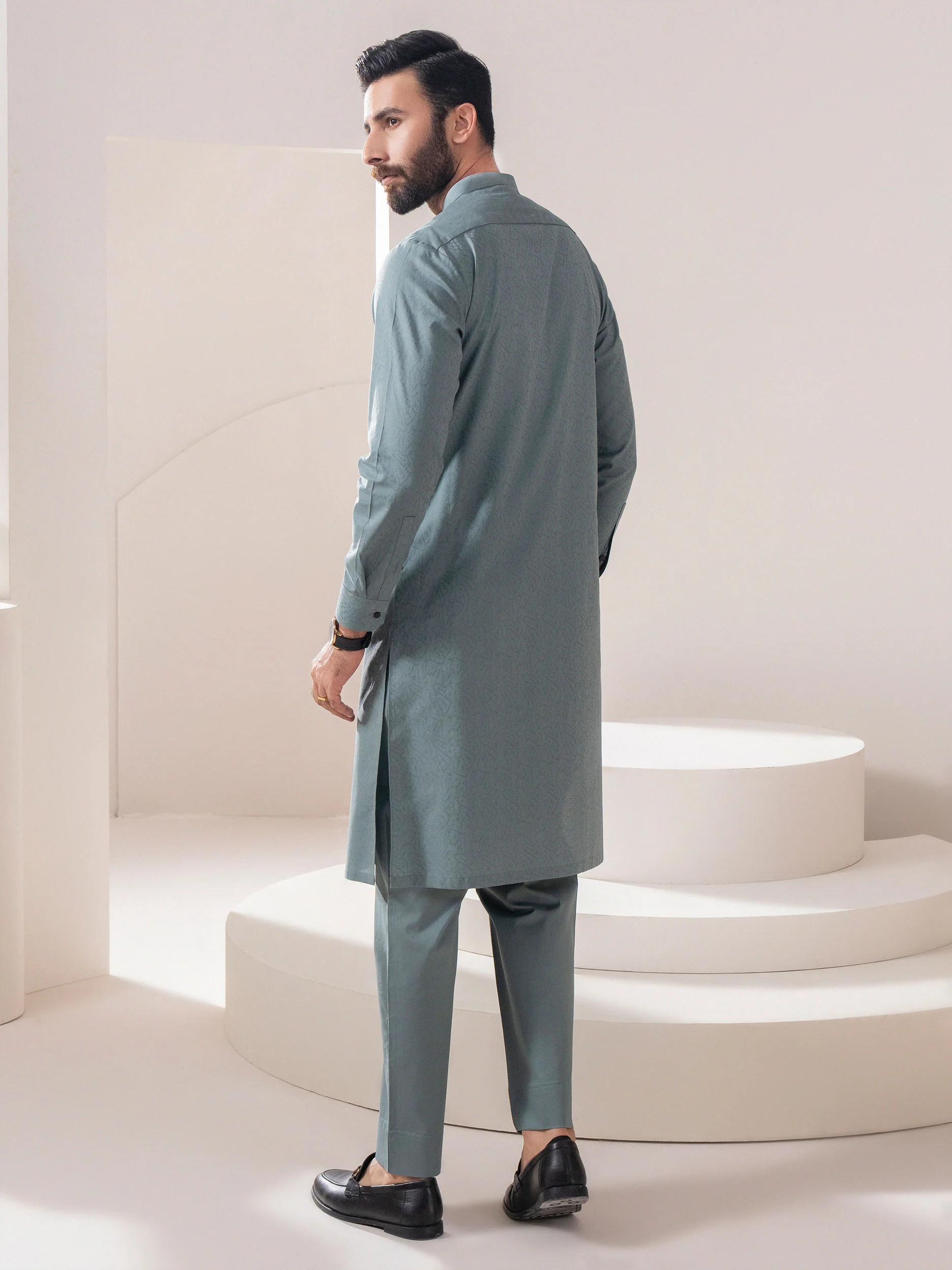 Self Jacquard Suit - Image 5