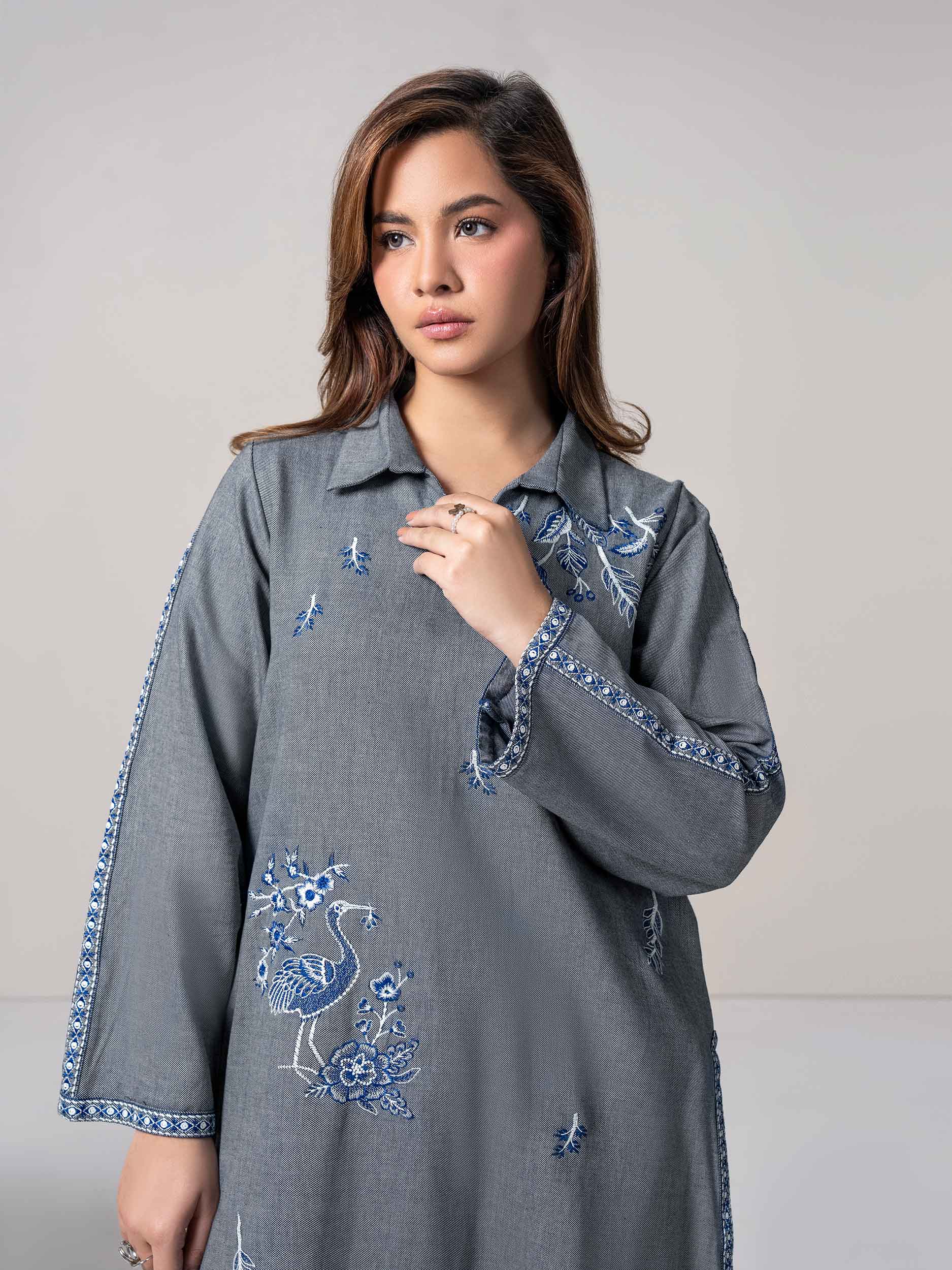 Yarn Dyed Shirt-Embroidered (Pret) - Image 4