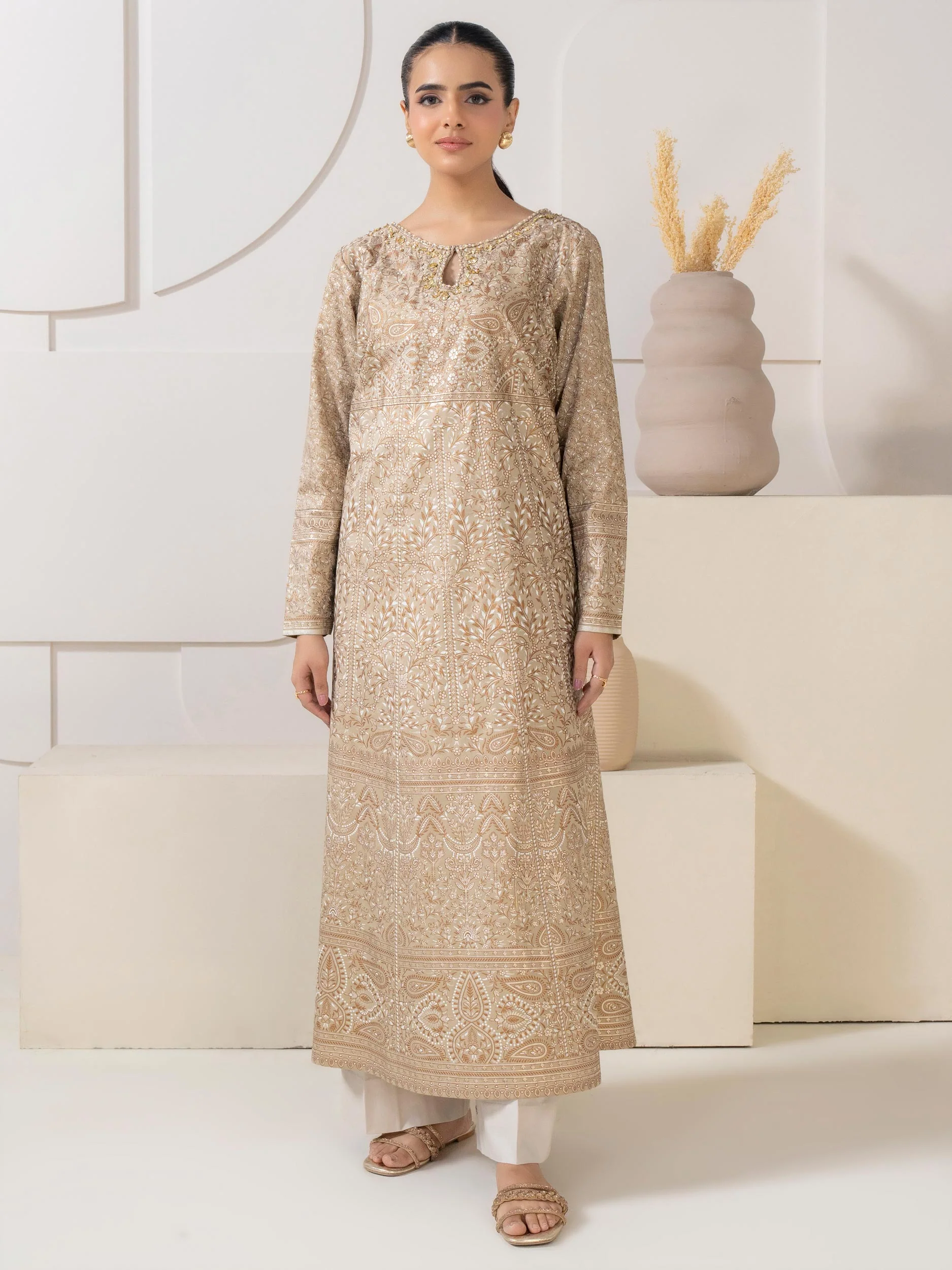 Satin Shirt-Embellished (Pret) - Image 2