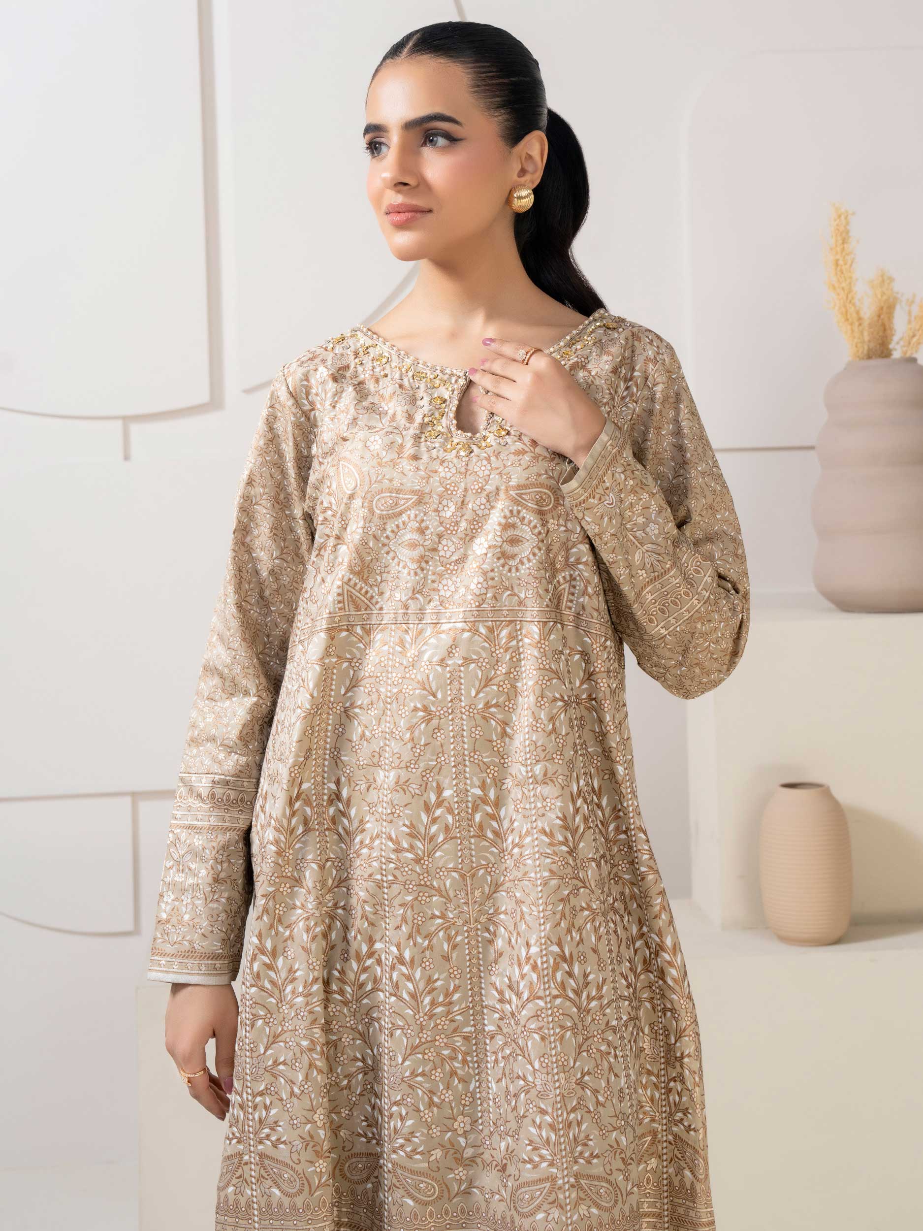Satin Shirt-Embellished (Pret) - Image 3