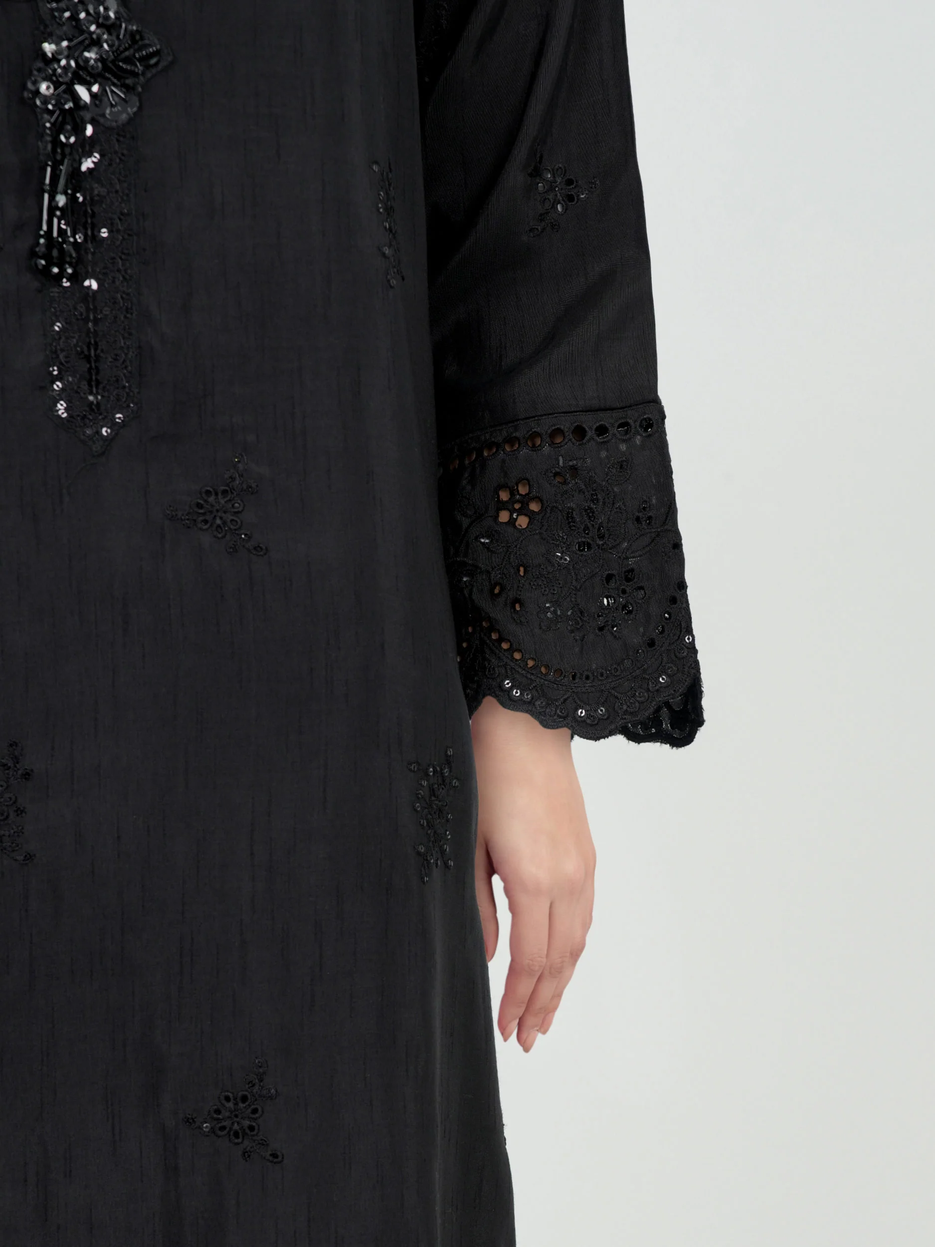 3 Piece Raw Silk Suit- Embroidered (Pret) - Image 5