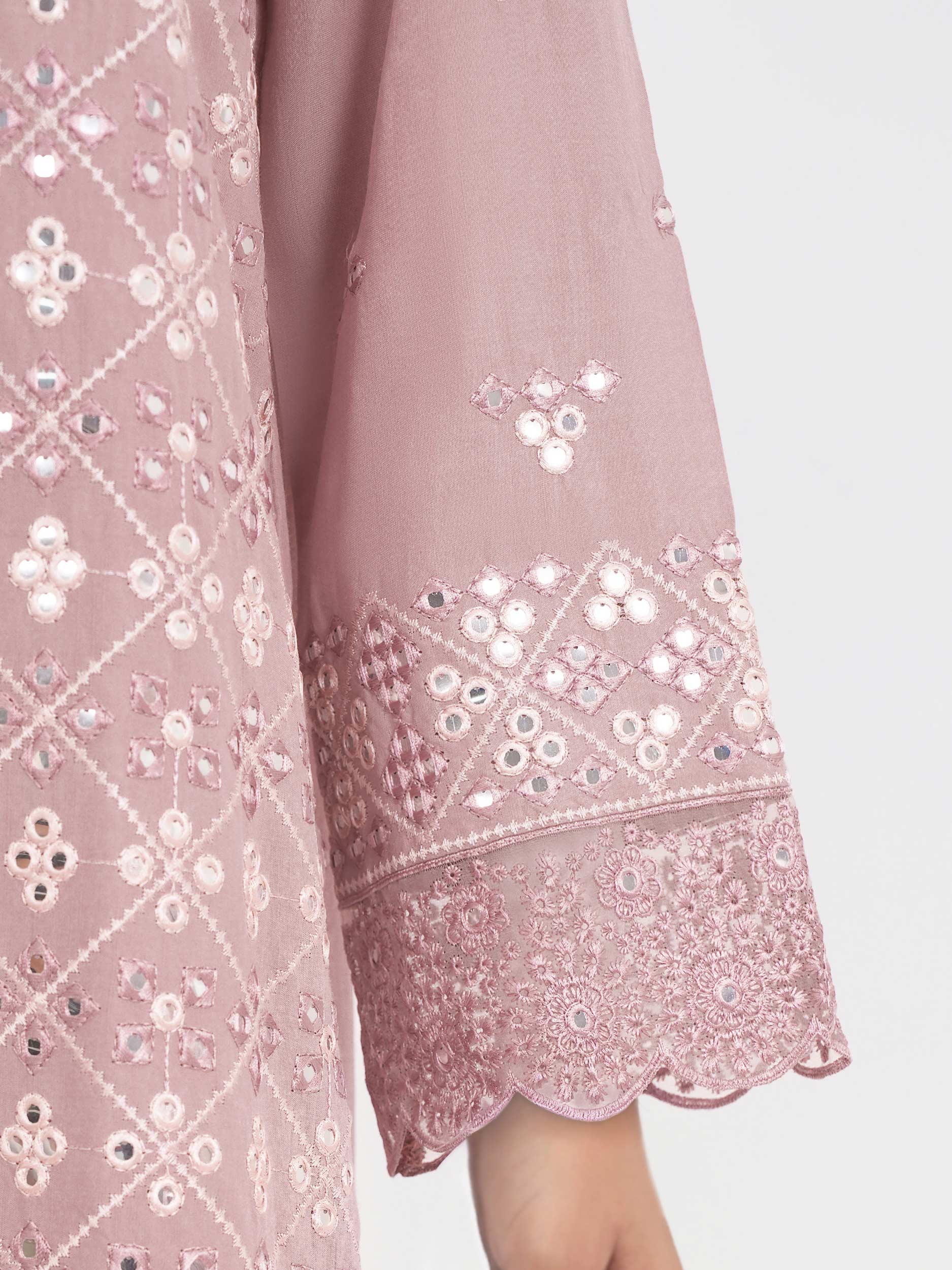 3 Piece Raw Silk Suit- Embroidered (Pret) - Image 4
