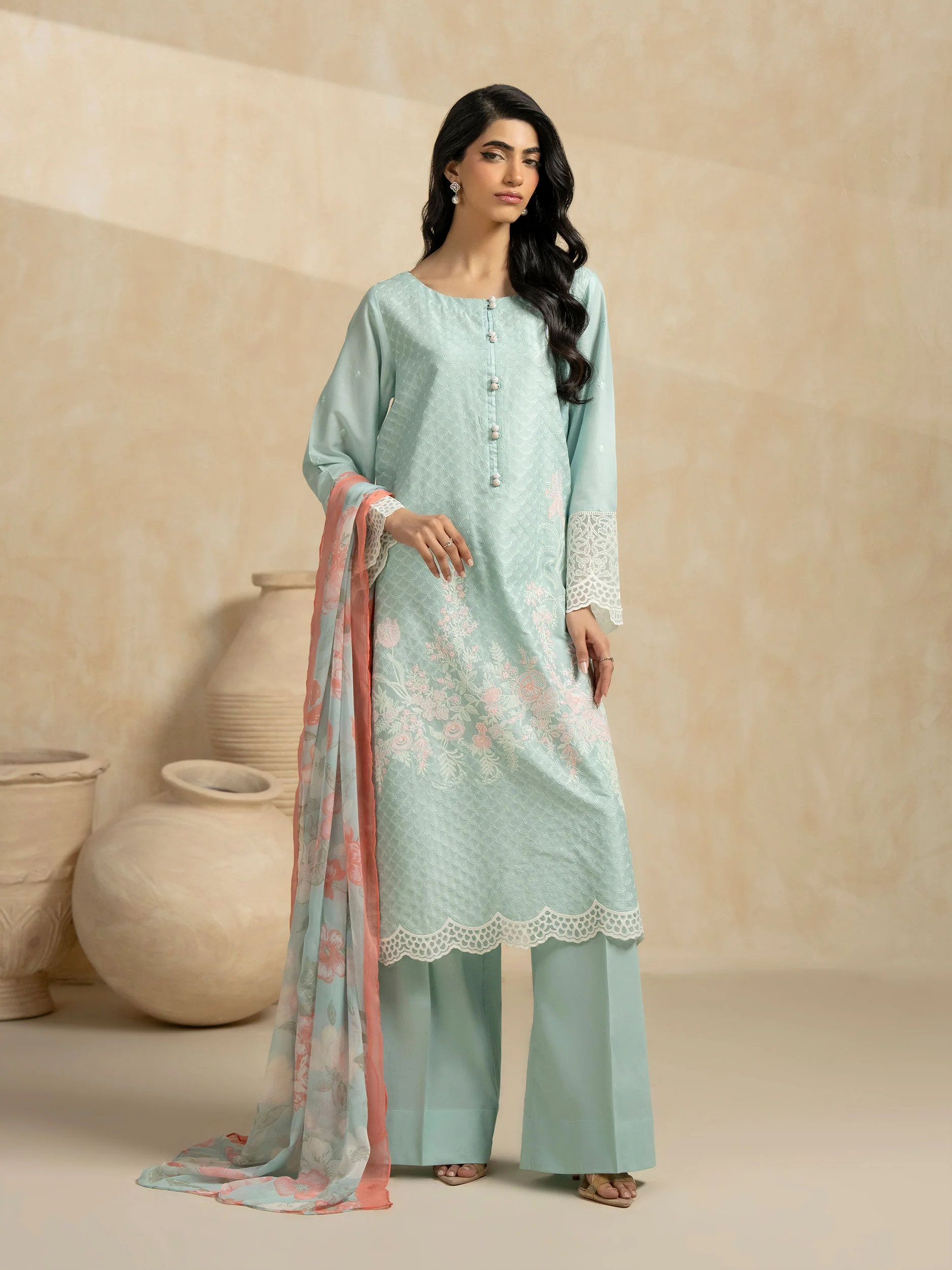 3 Piece Lawn Suit-Embroidered (Pret) - Image 2