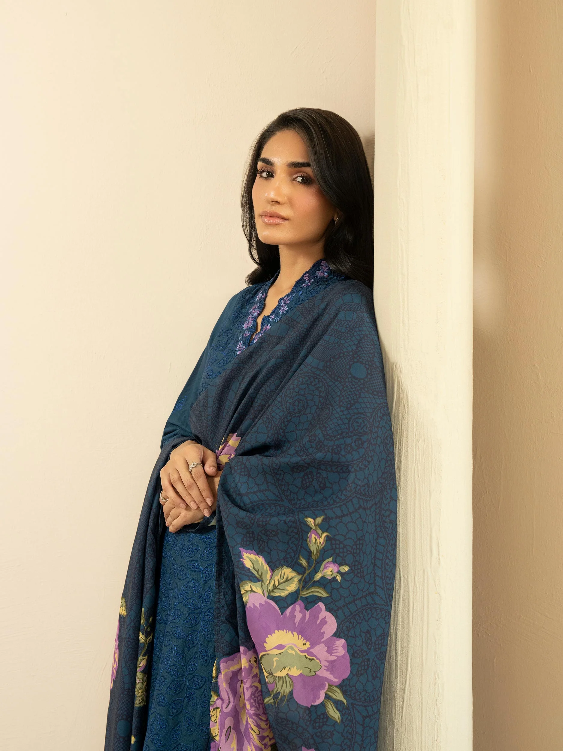 3 Piece Cotton Suit-Embroidered (Pret) - Image 6