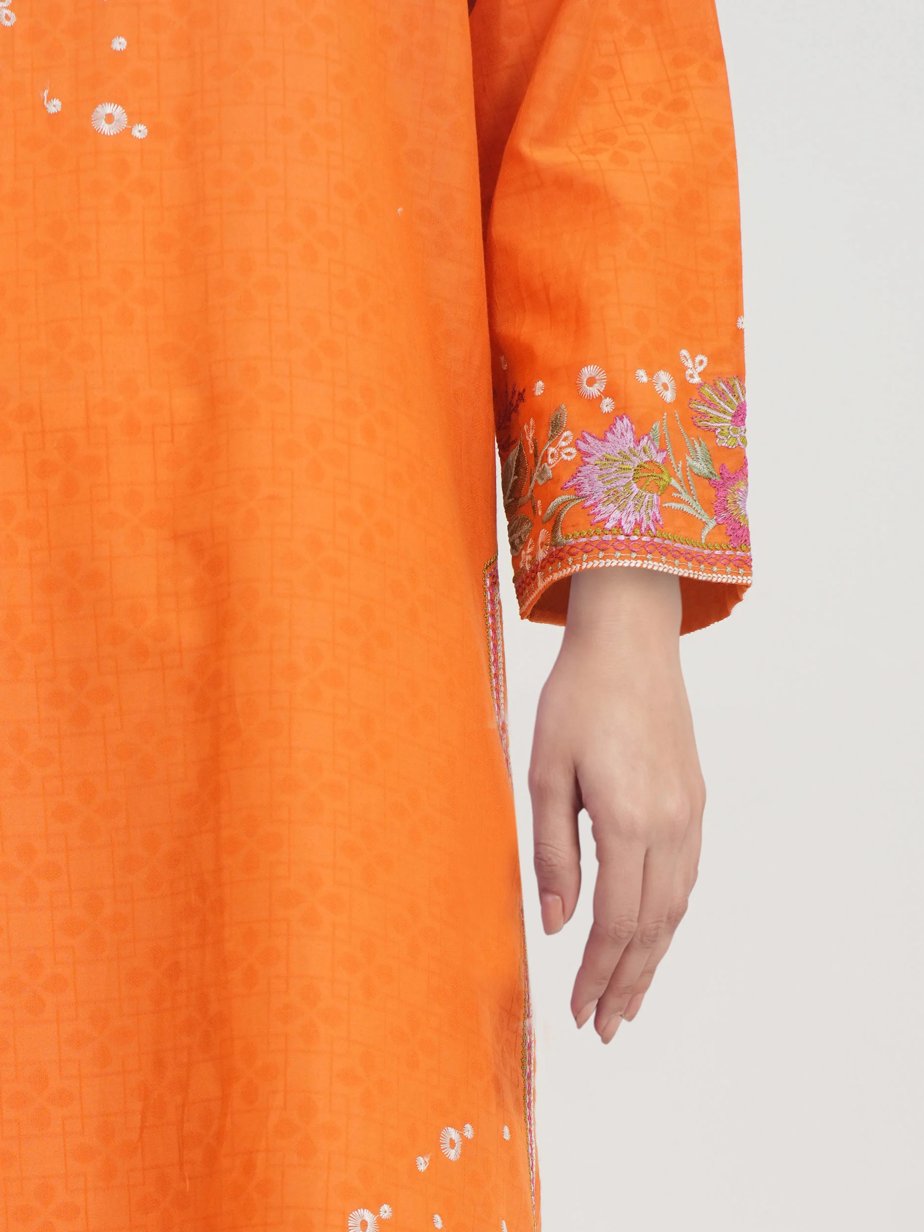 Self Jacquard Shirt-Embroidered (Pret) - Image 3