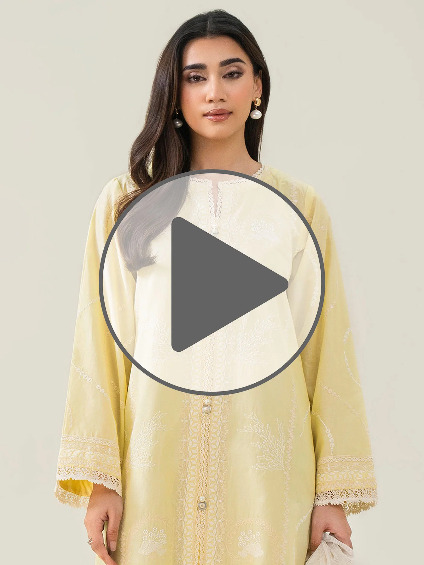 2 Piece Cambric Suit-Embroidered (Pret) - Image 7