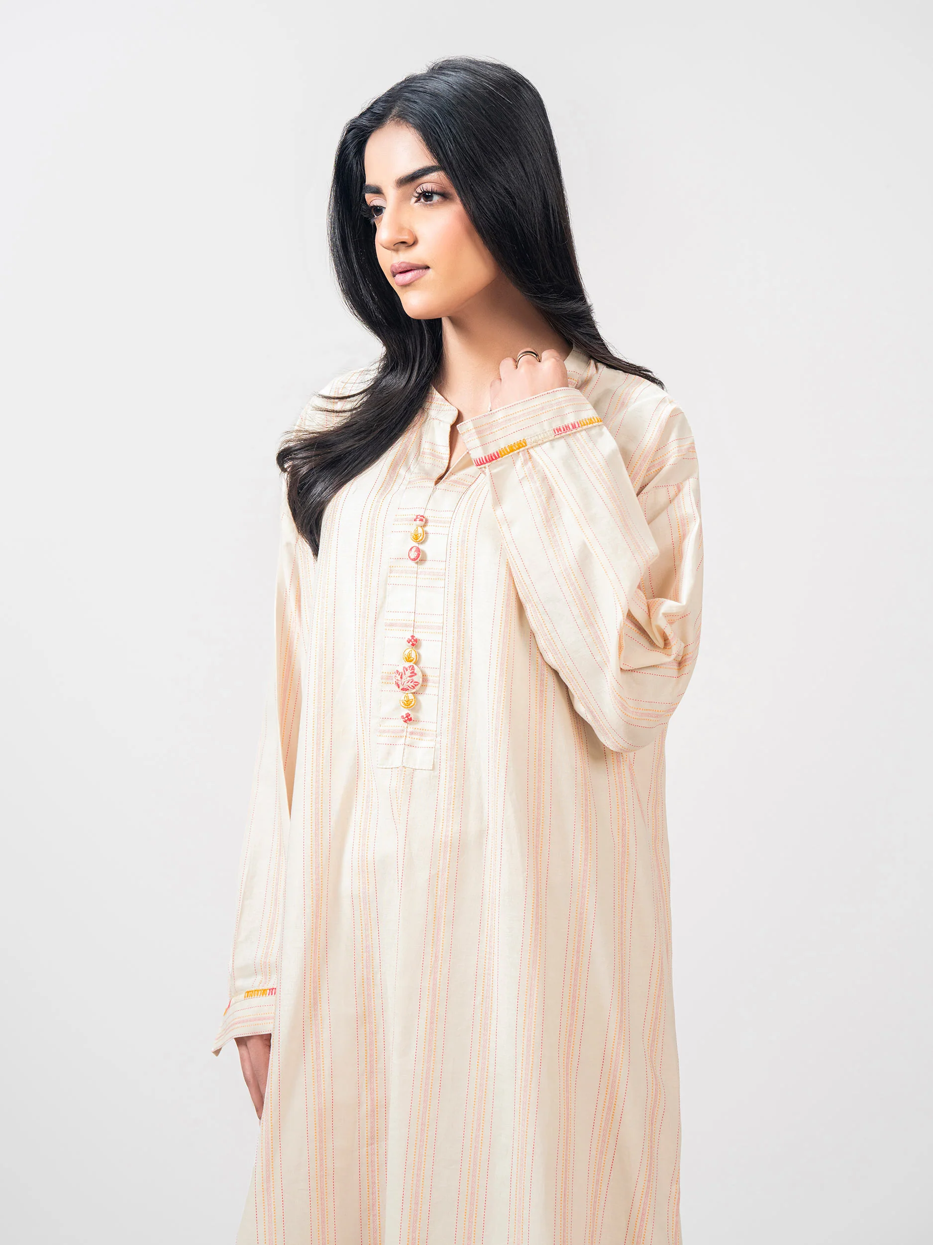 2 Piece Yarn Dyed Suit- Embroidered (Pret) - Image 4