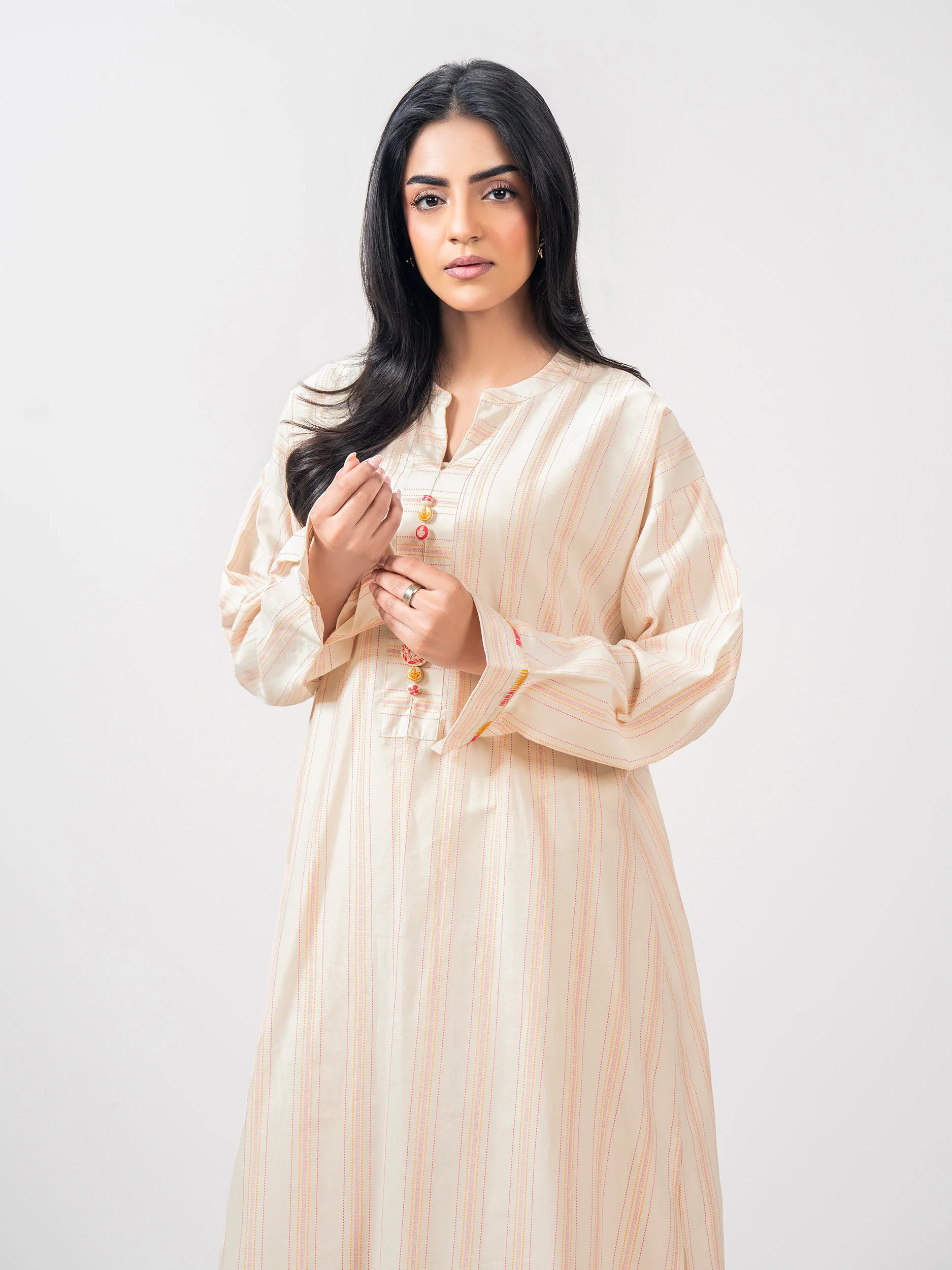 2 Piece Yarn Dyed Suit- Embroidered (Pret) - Image 5