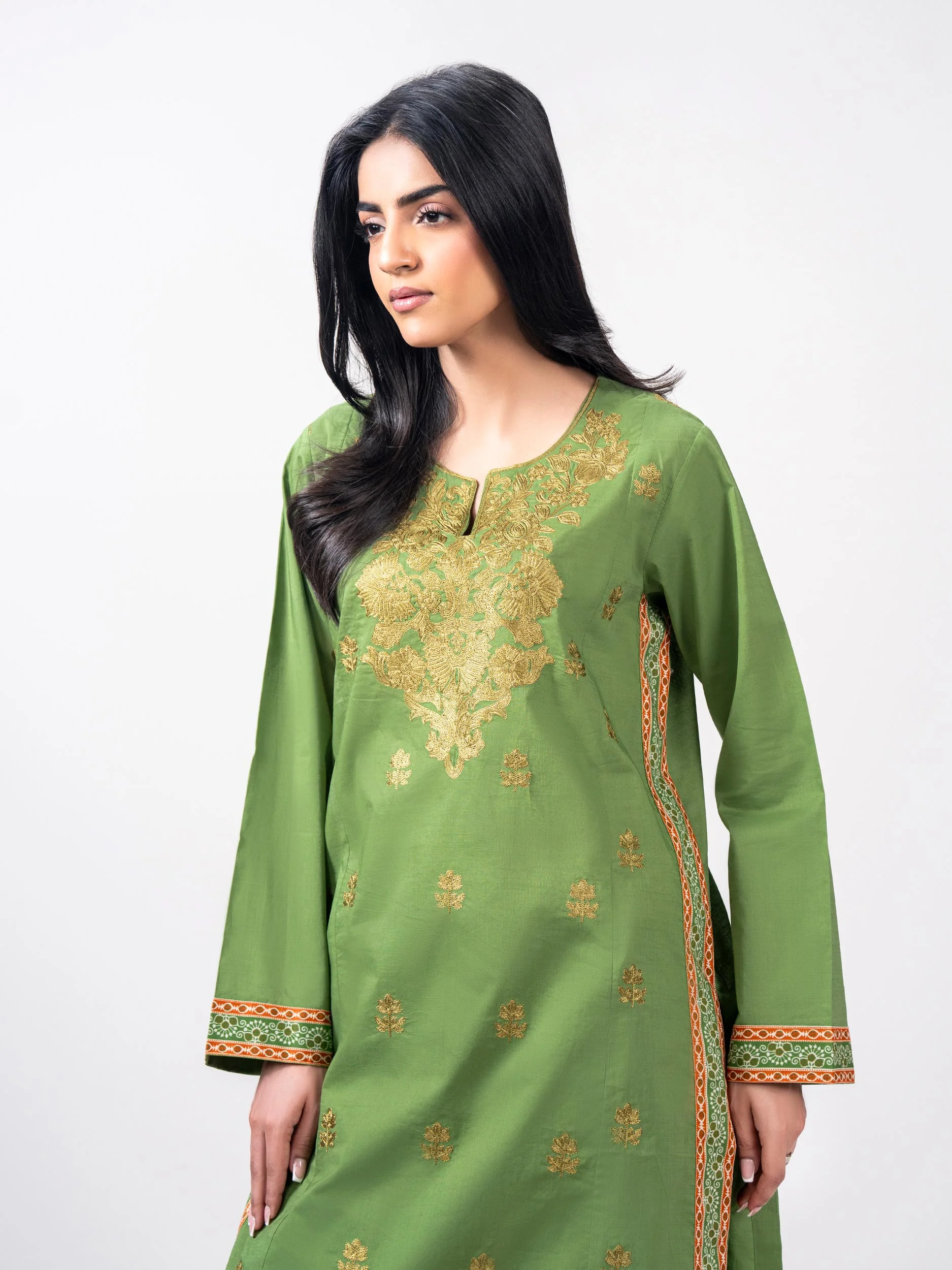 2 Piece Lawn Slub Suit- Embroidered (Pret) - Image 6