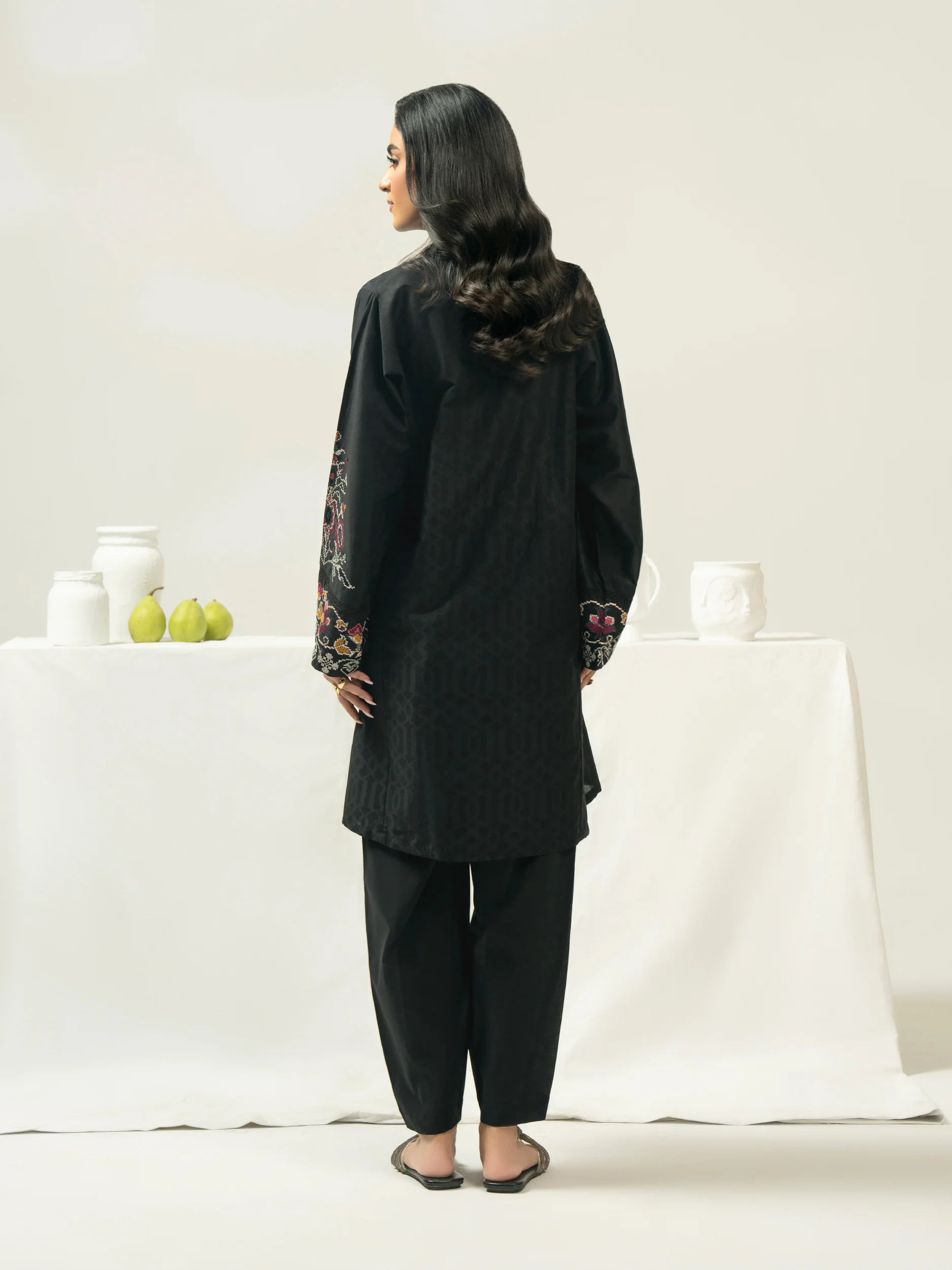 2 Piece Jacquard Suit-Embroidered (Pret) - Image 6