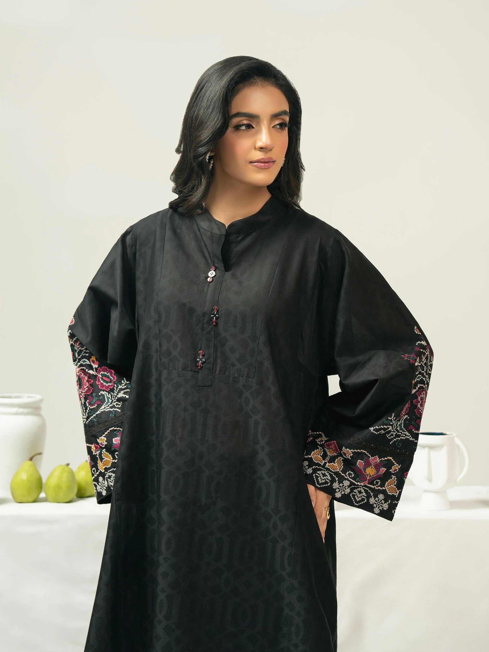 2 Piece Jacquard Suit-Embroidered (Pret) - Image 7