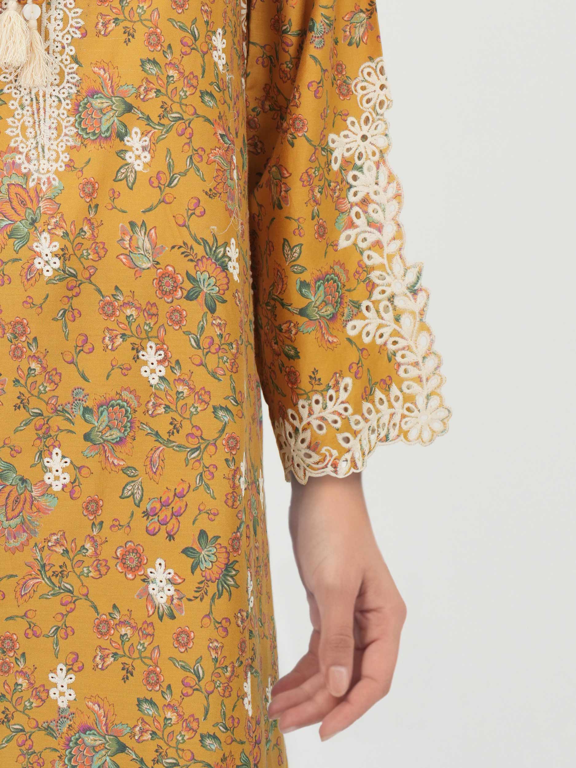 2 Piece Satin Suit- Embroidered (Pret) - Image 5