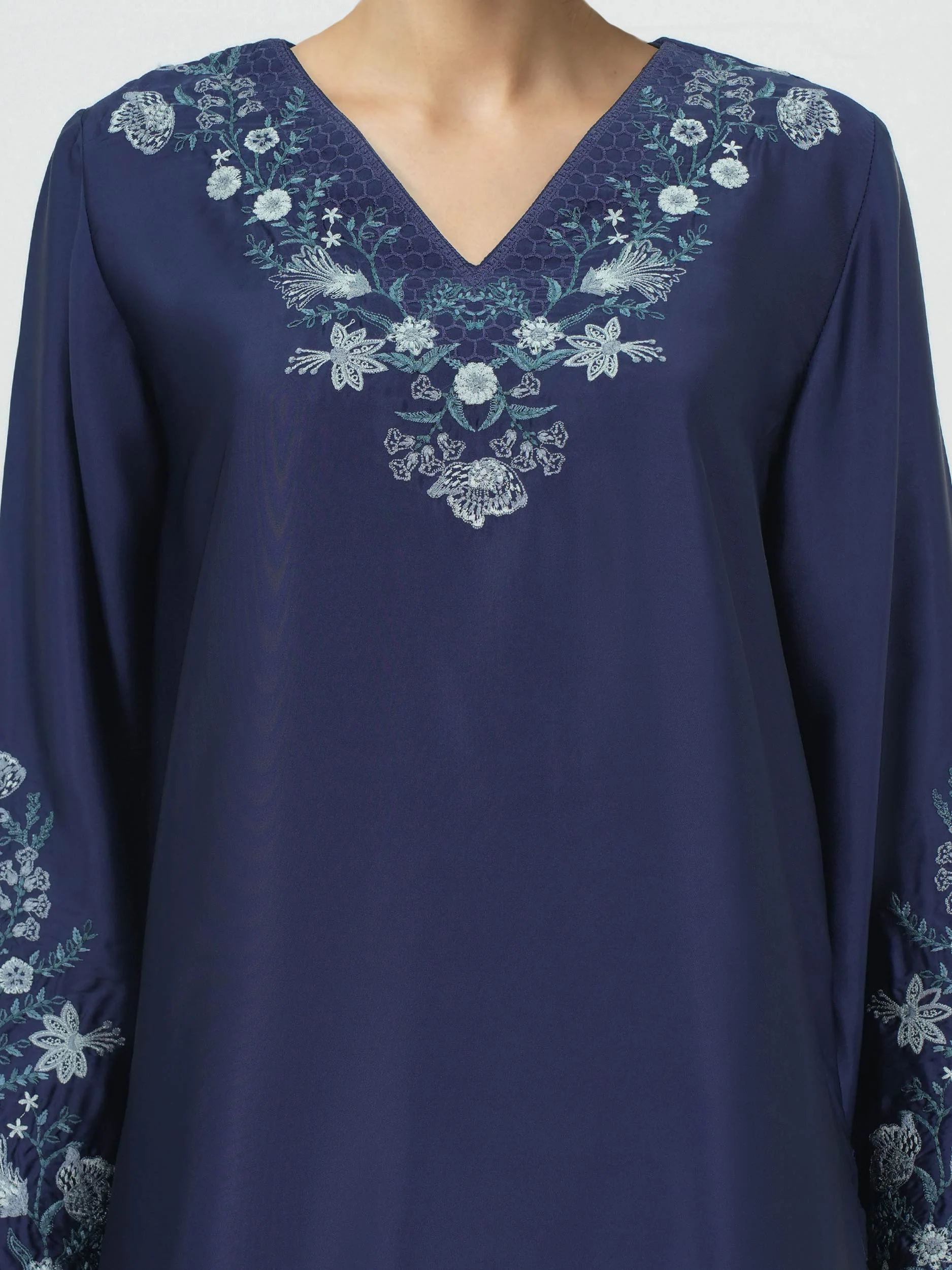 2 Piece Silk Suit- Embroidered (Pret) - Image 4