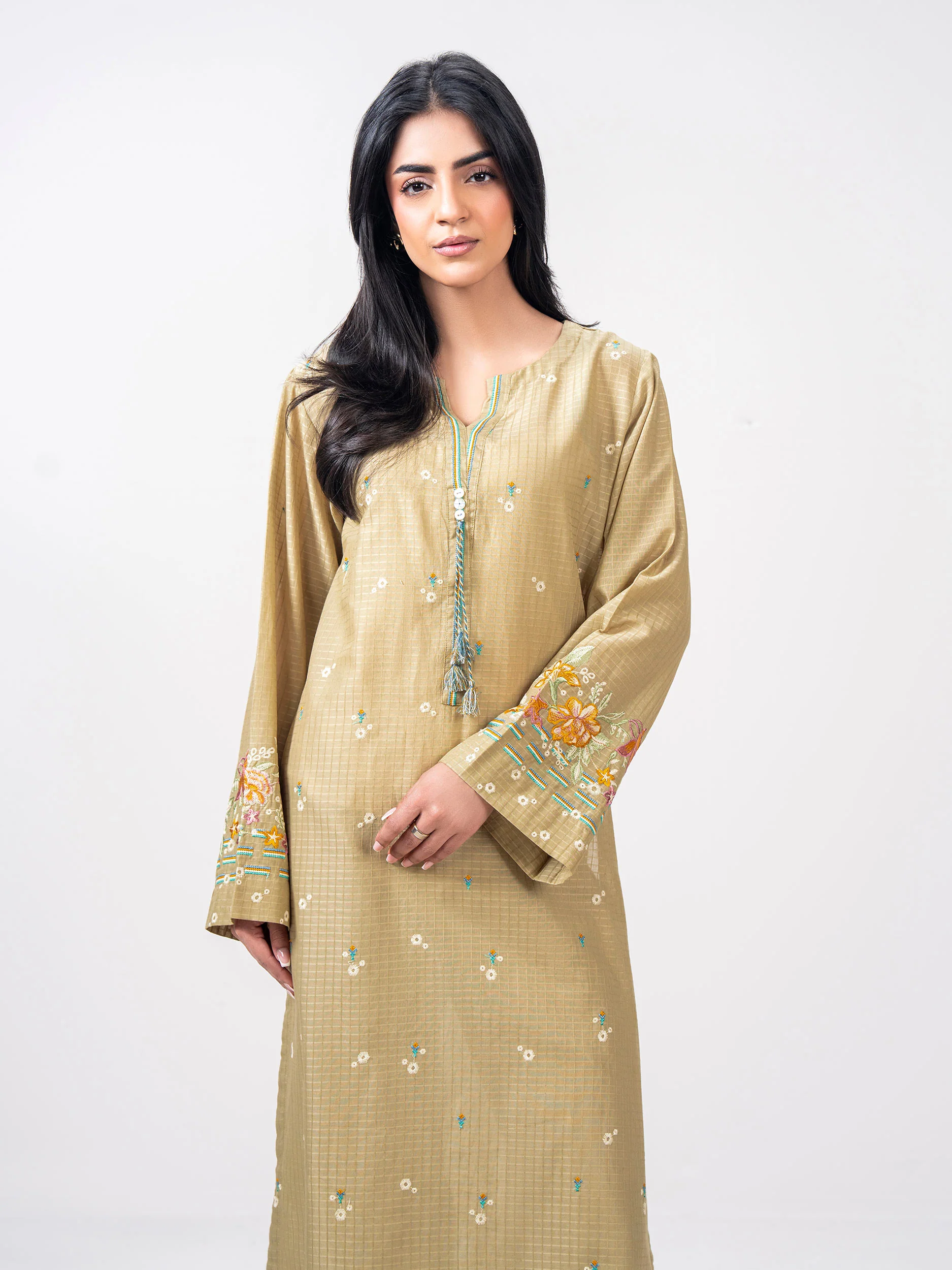 Lawn Texture Shirt- Embroidered (Pret) - Image 4