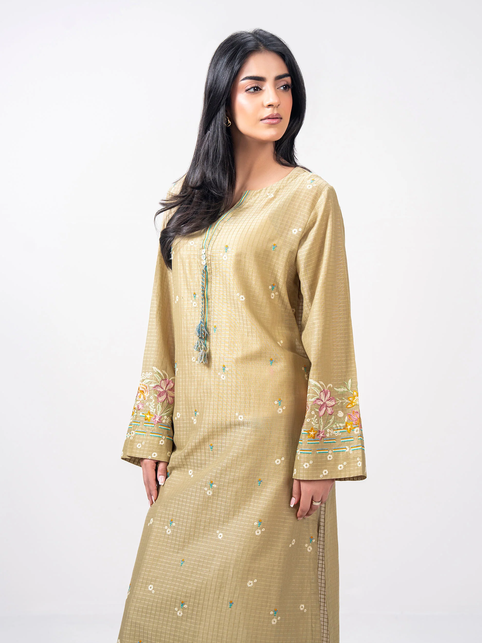 Lawn Texture Shirt- Embroidered (Pret) - Image 5