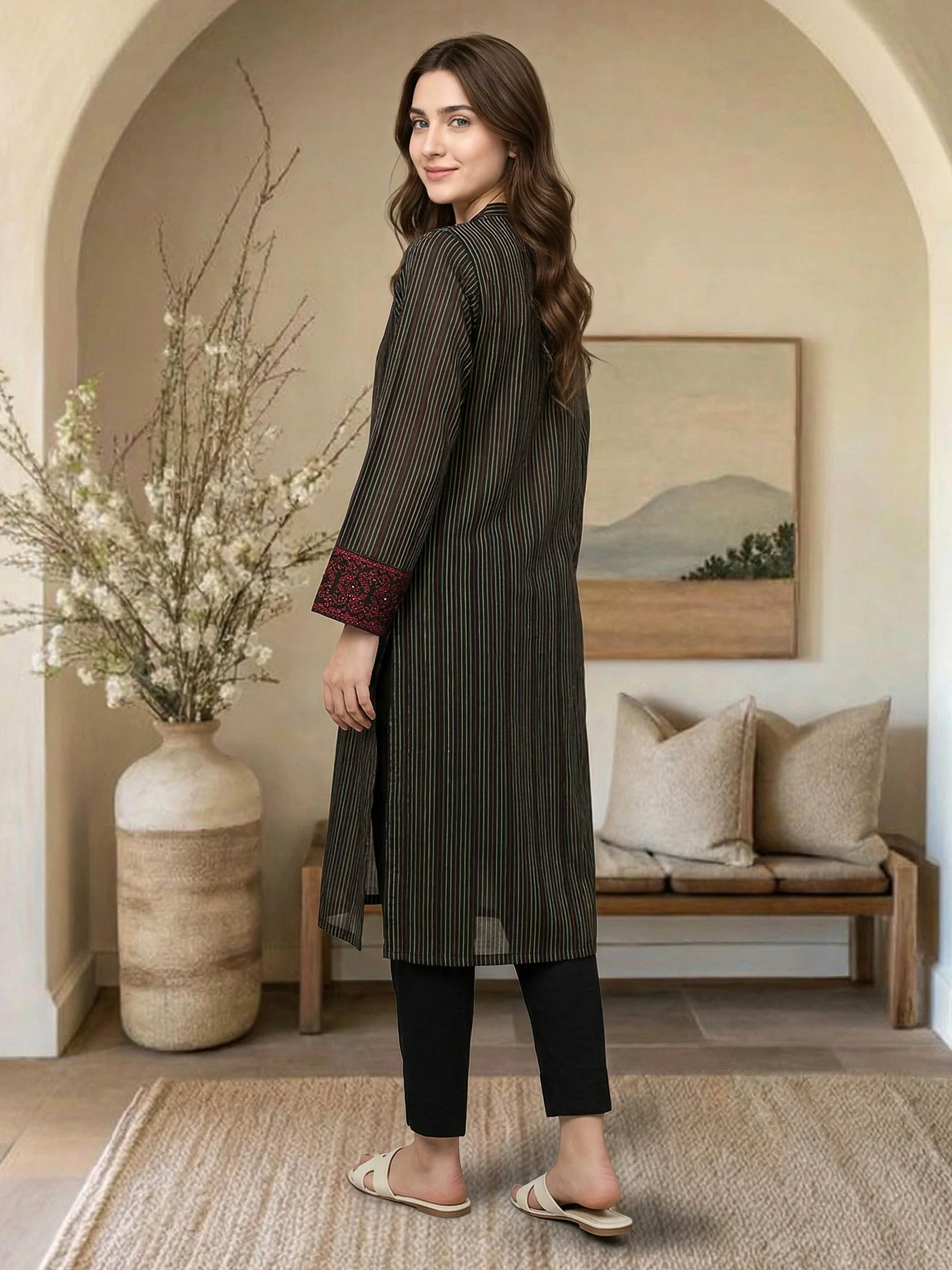 Yarn Dyed Shirt- Embroidered (Pret) - Image 3