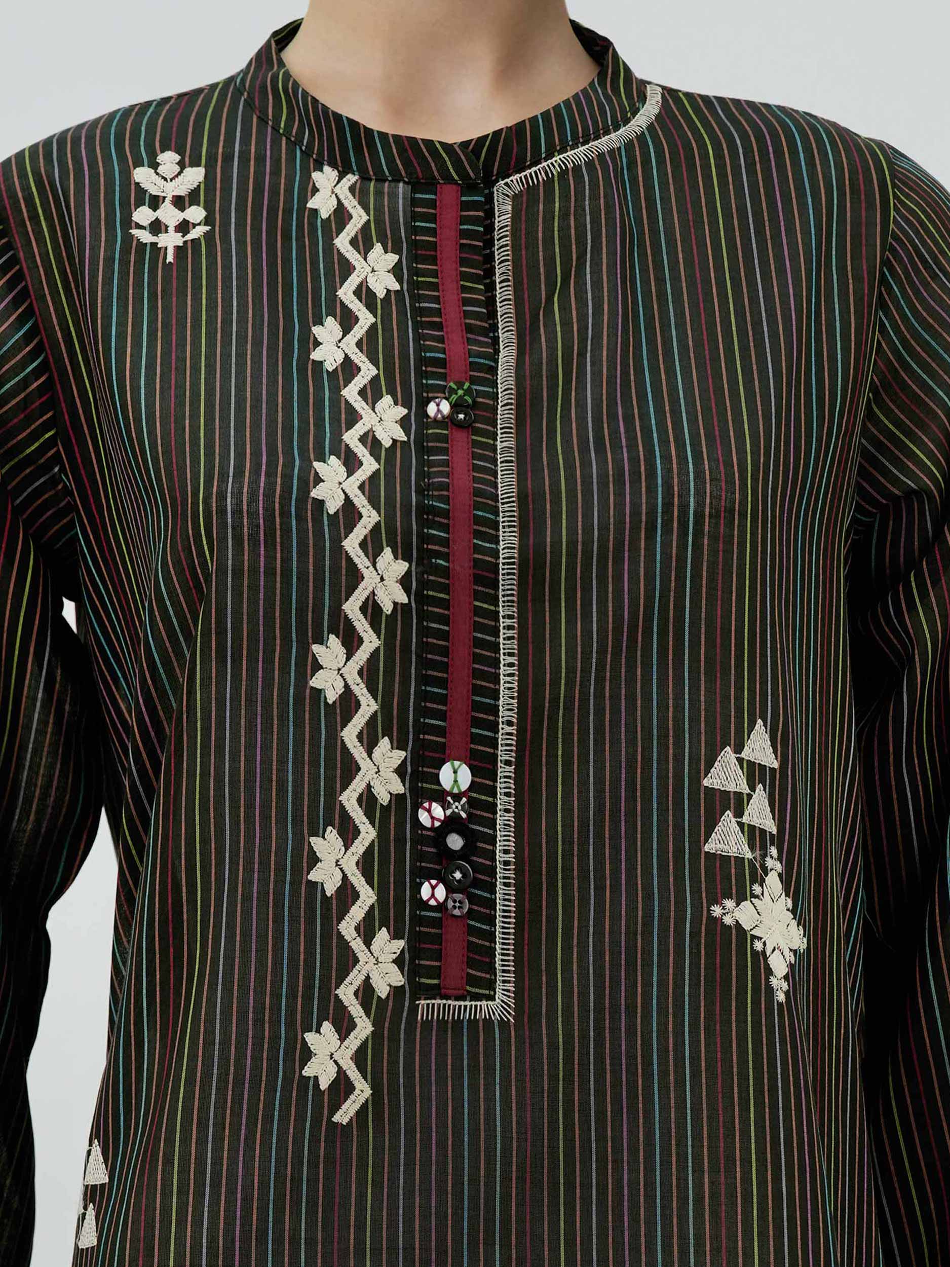 Yarn Dyed Shirt- Embroidered (Pret) - Image 4