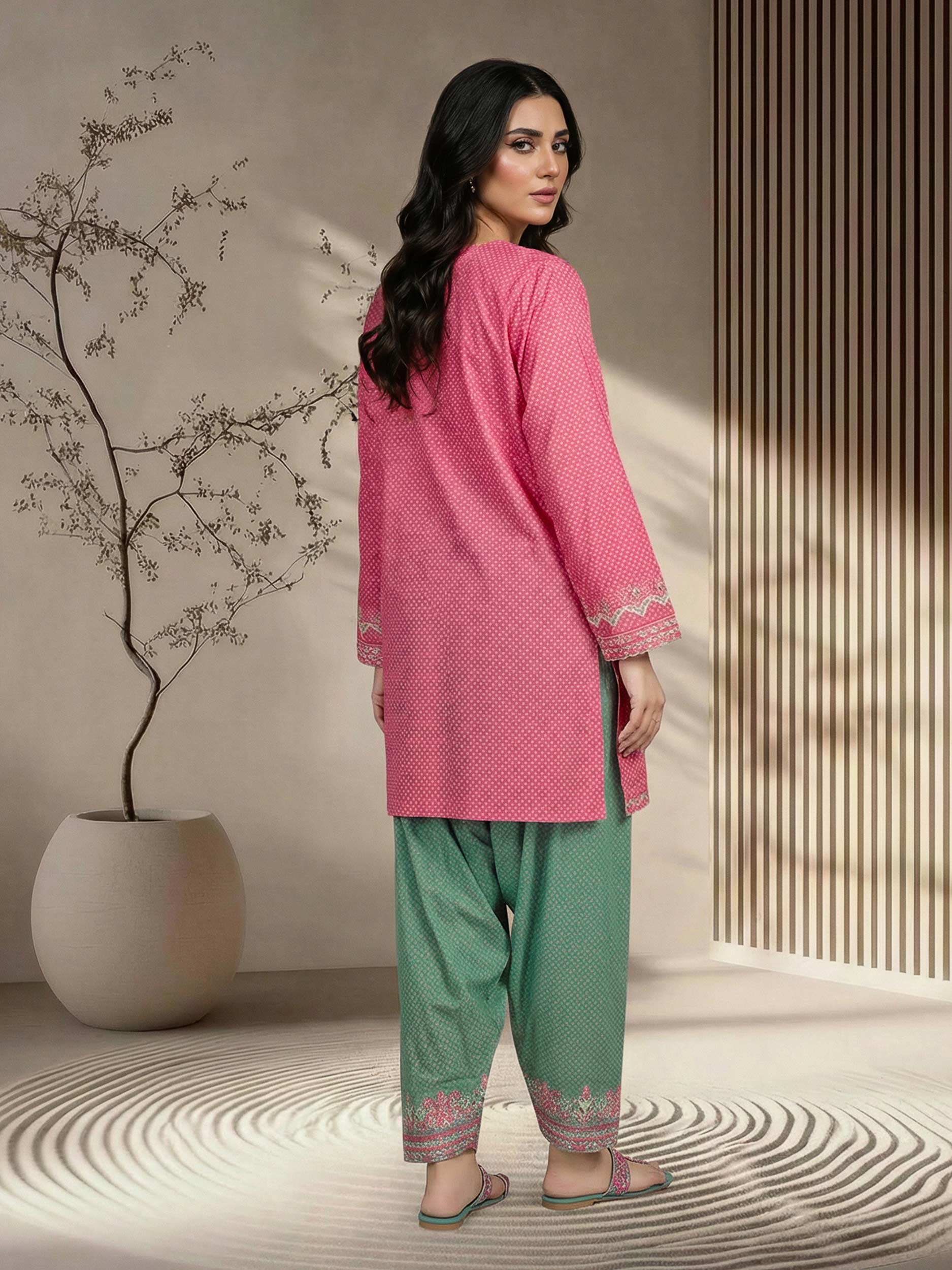 2 Piece Lawn Suit- Embroidered (Pret) - Image 2