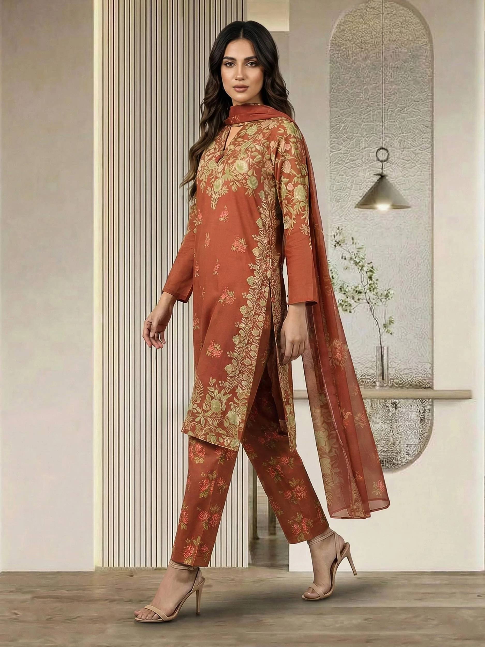 3 Piece Lawn Suit (Pret) - Image 2