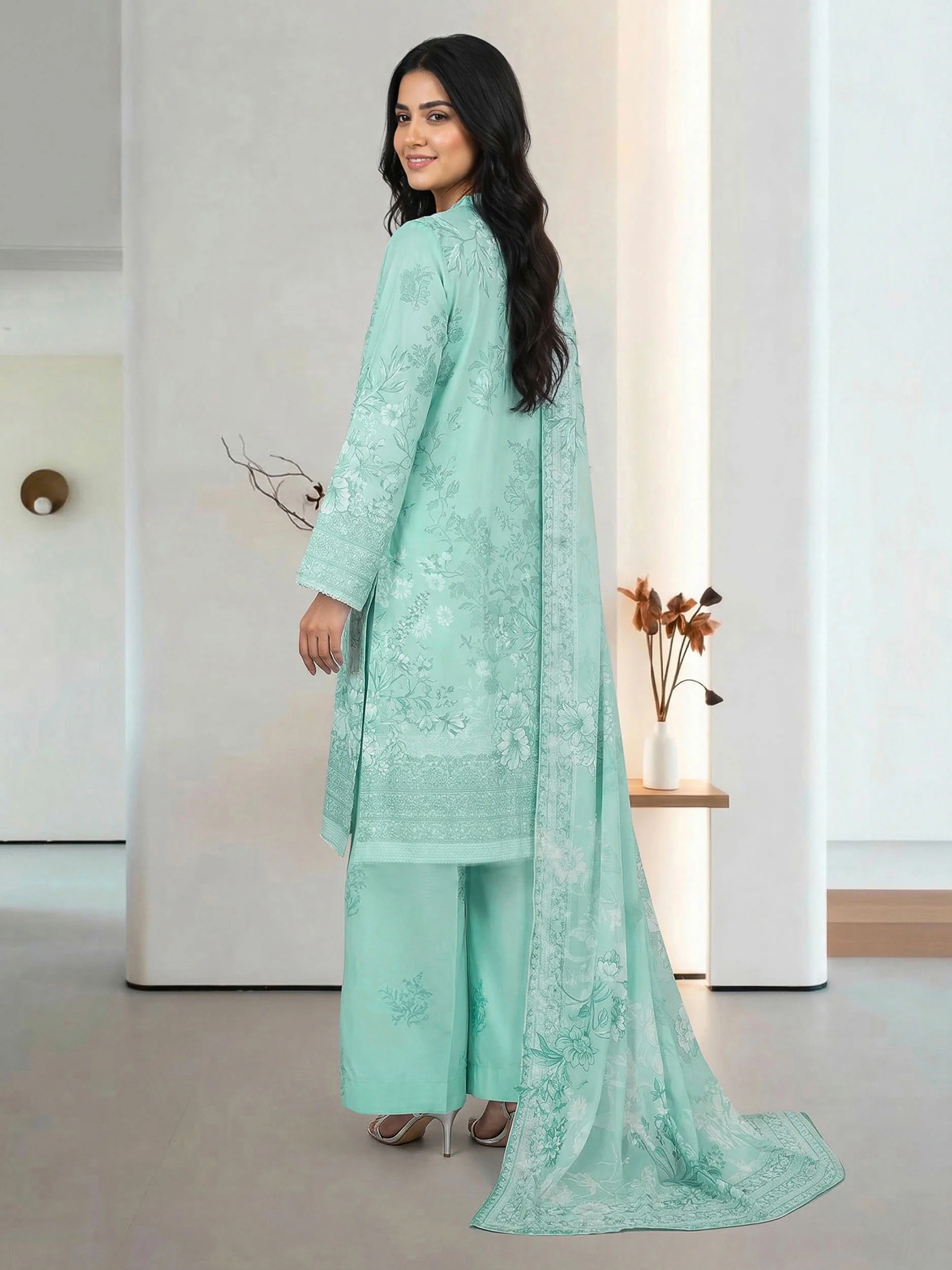3 Piece Silk Suit (Pret) - Image 3