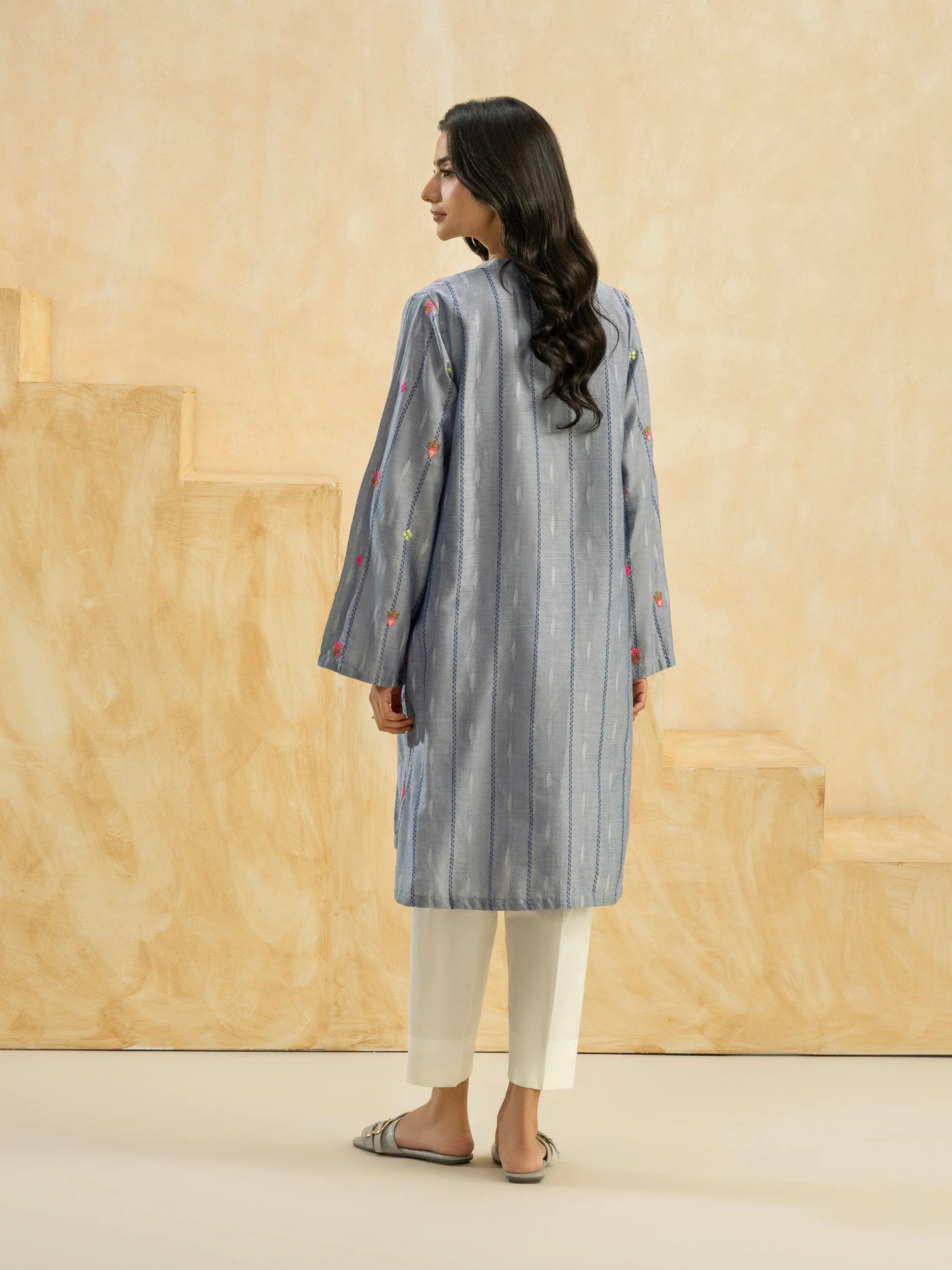 Denim Shirt-Embroidered (Pret) - Image 4