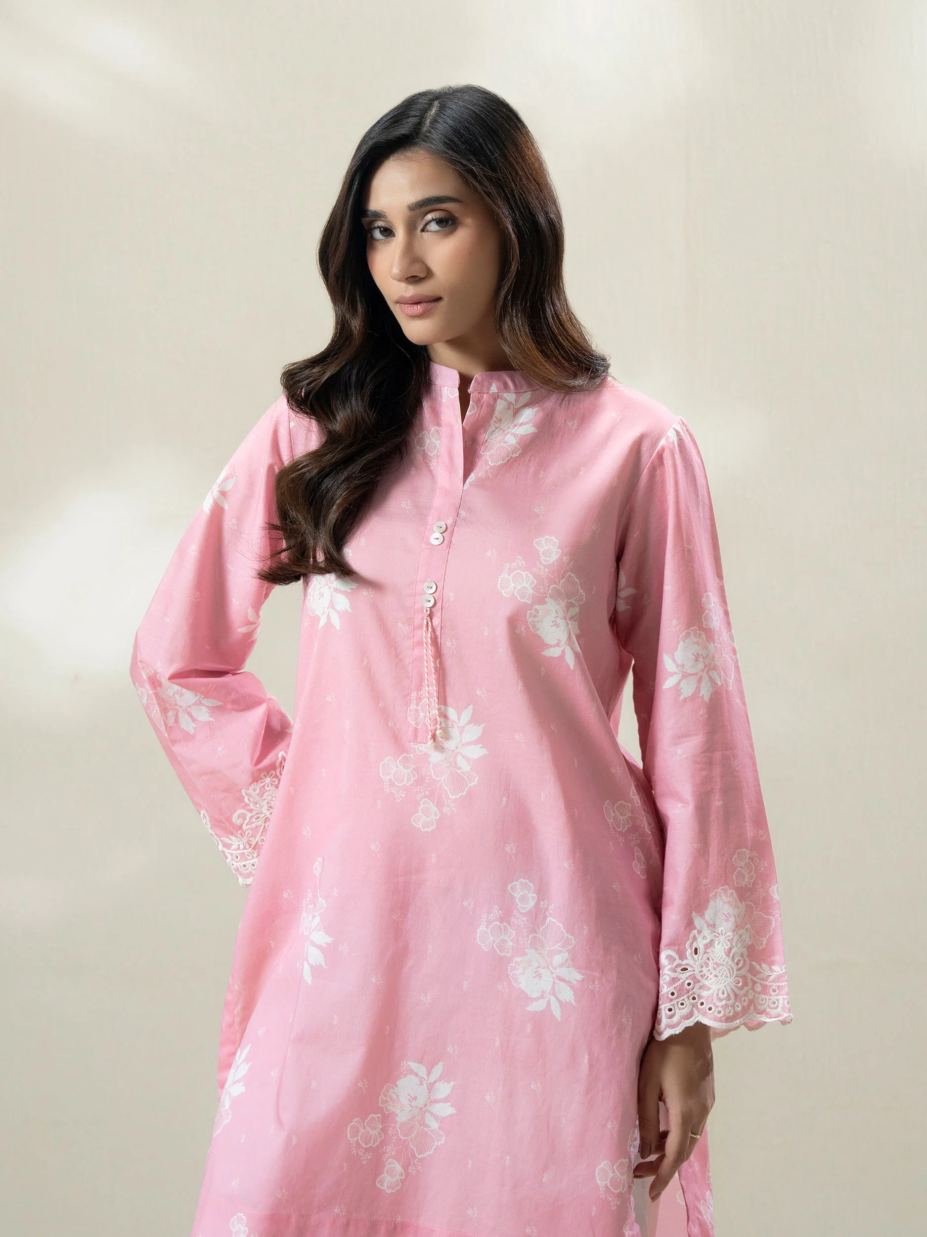 2-Piece Cambric Suit-Embroidered (Pret) - Image 4