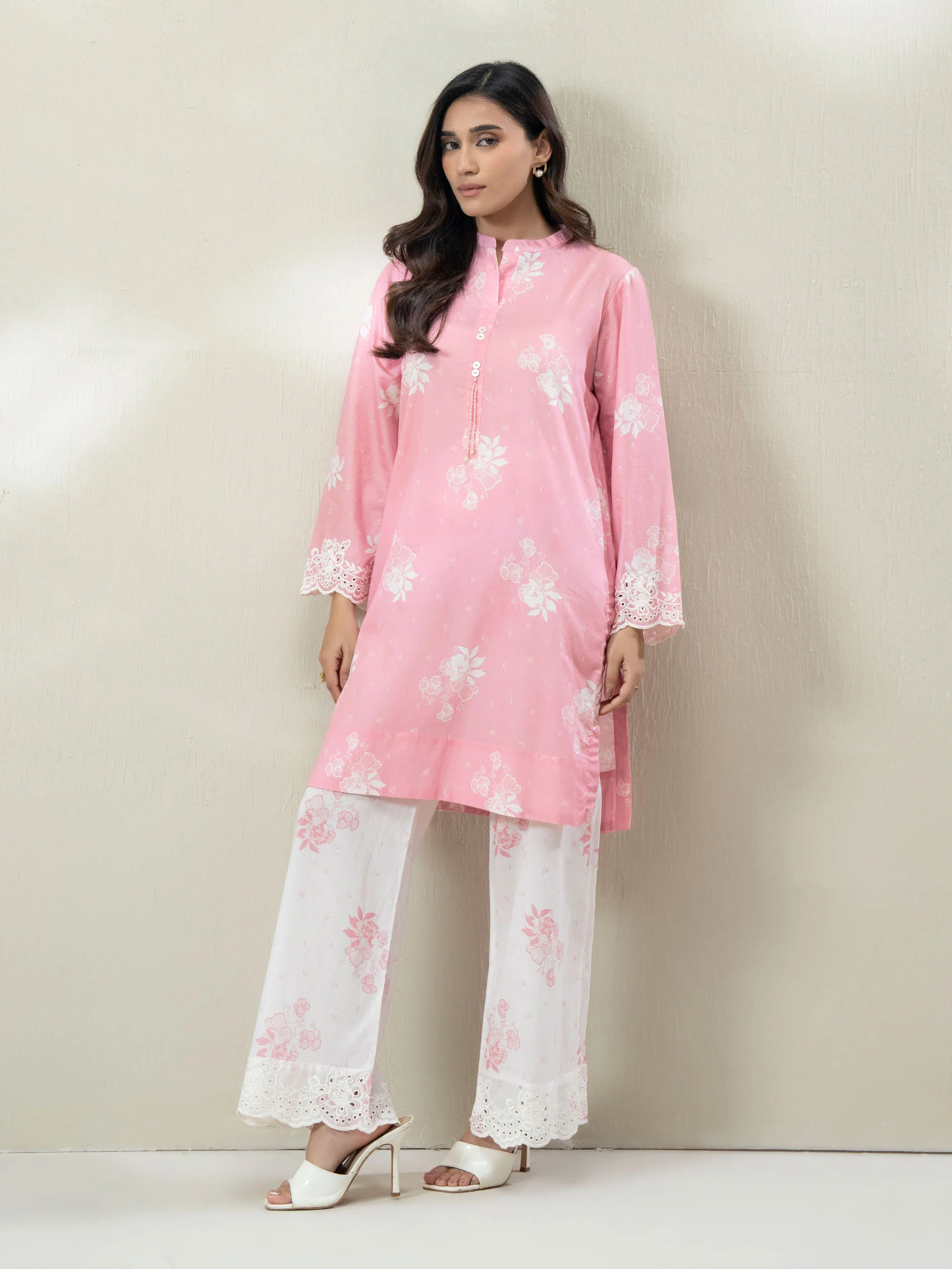 2-Piece Cambric Suit-Embroidered (Pret) - Image 5
