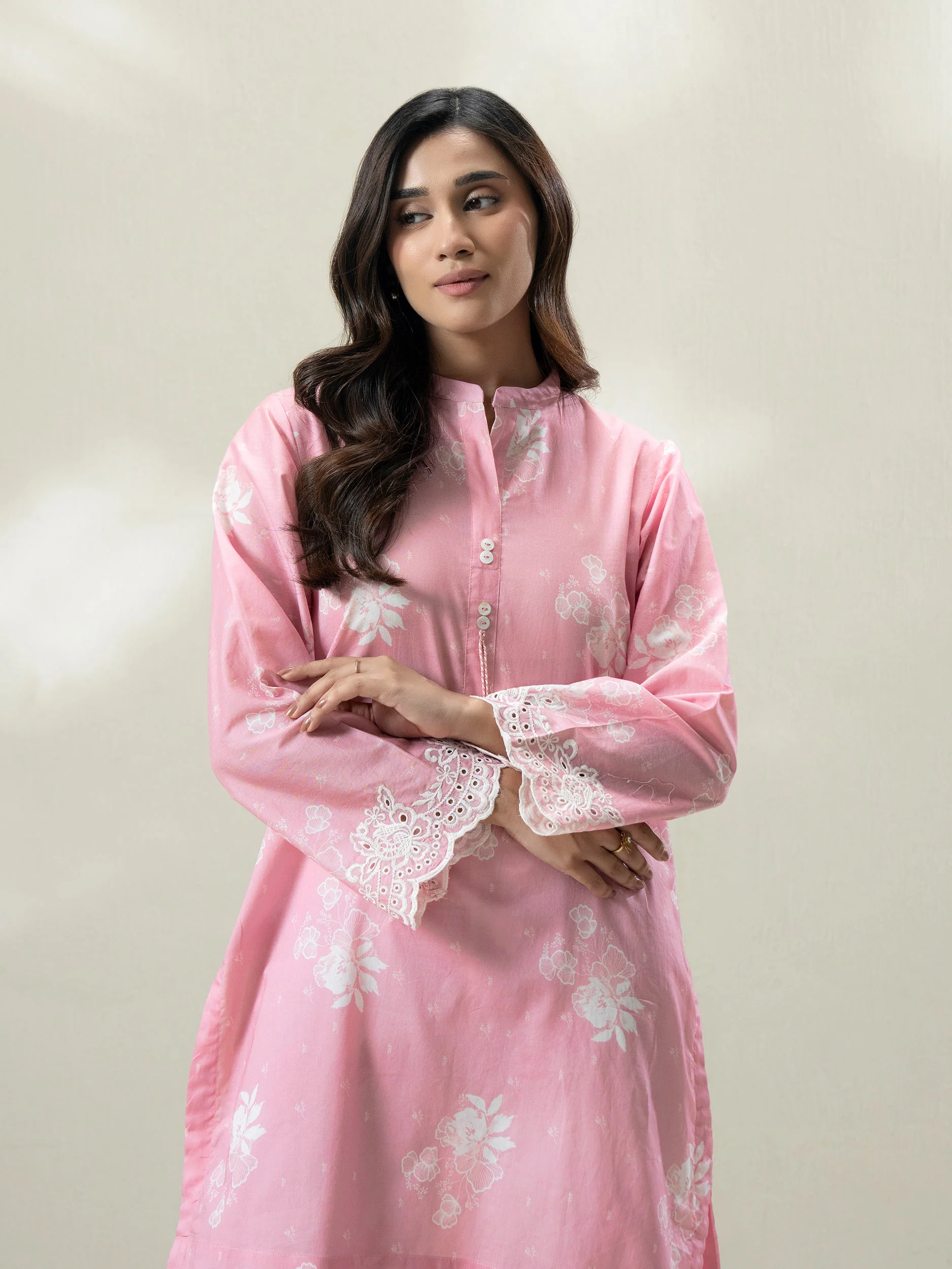 2-Piece Cambric Suit-Embroidered (Pret) - Image 6