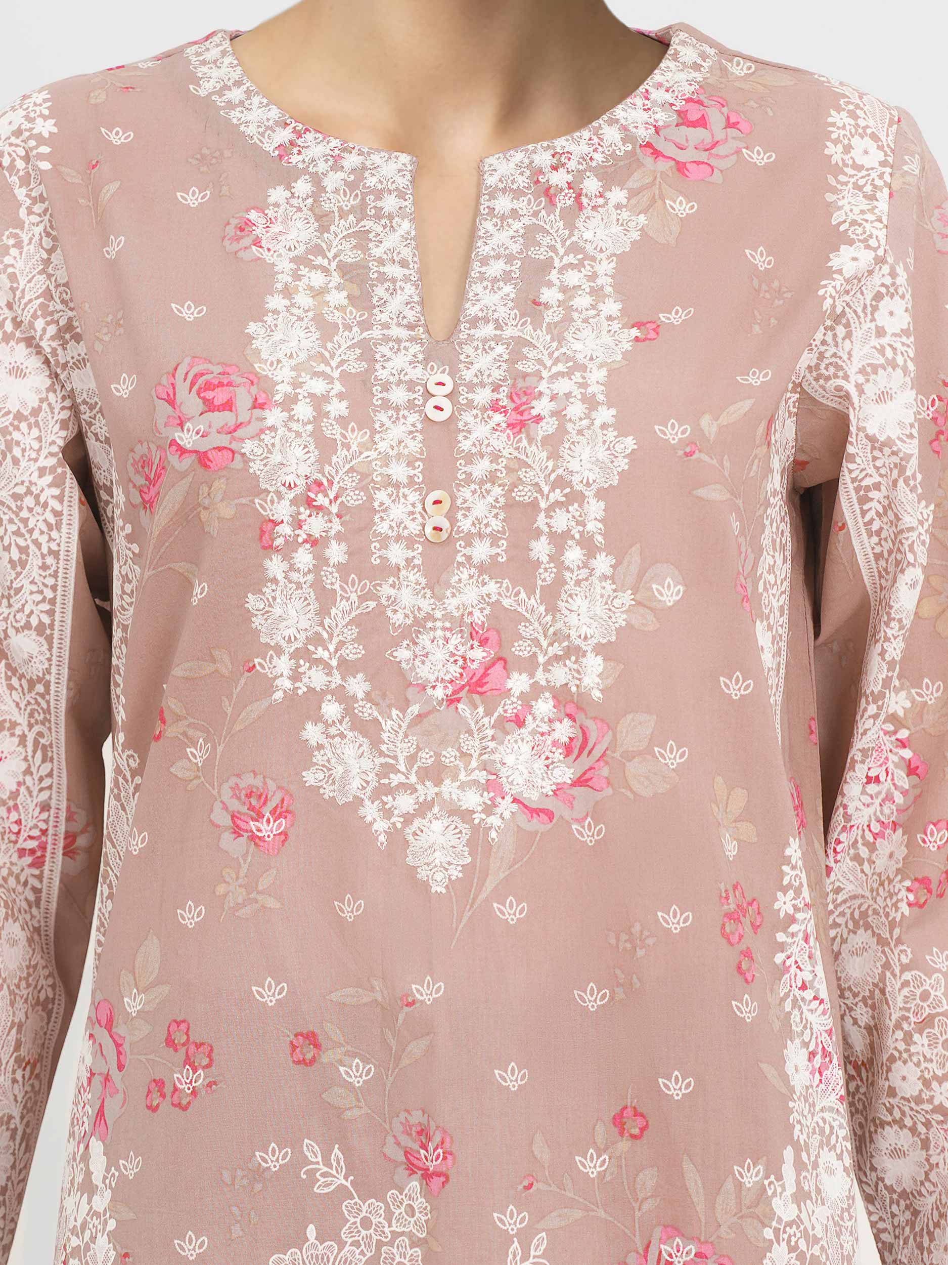Cambric Co-ord set- Embroidered - Image 3