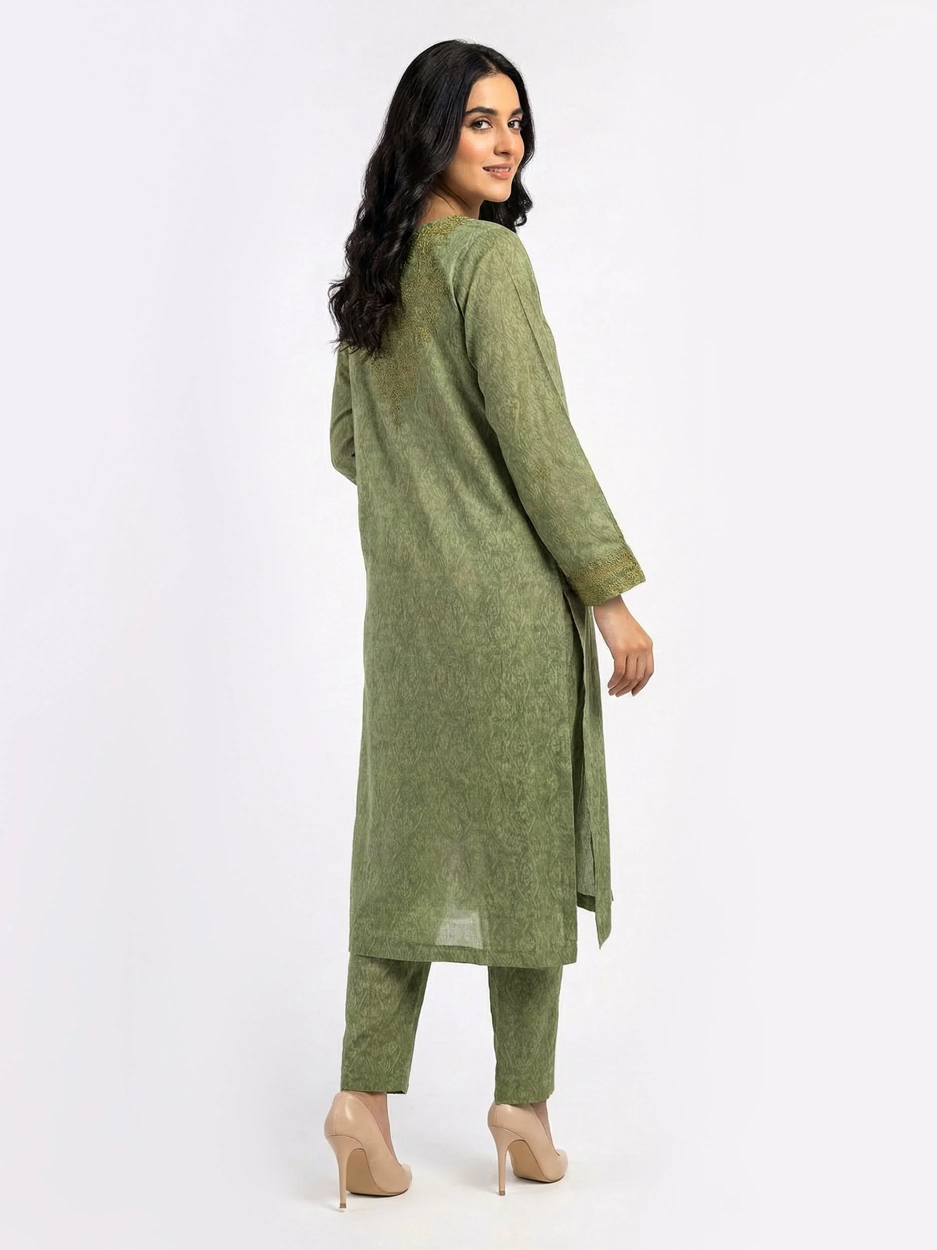 2 Piece Viscose Suit- Embroidered (Pret) - Image 2