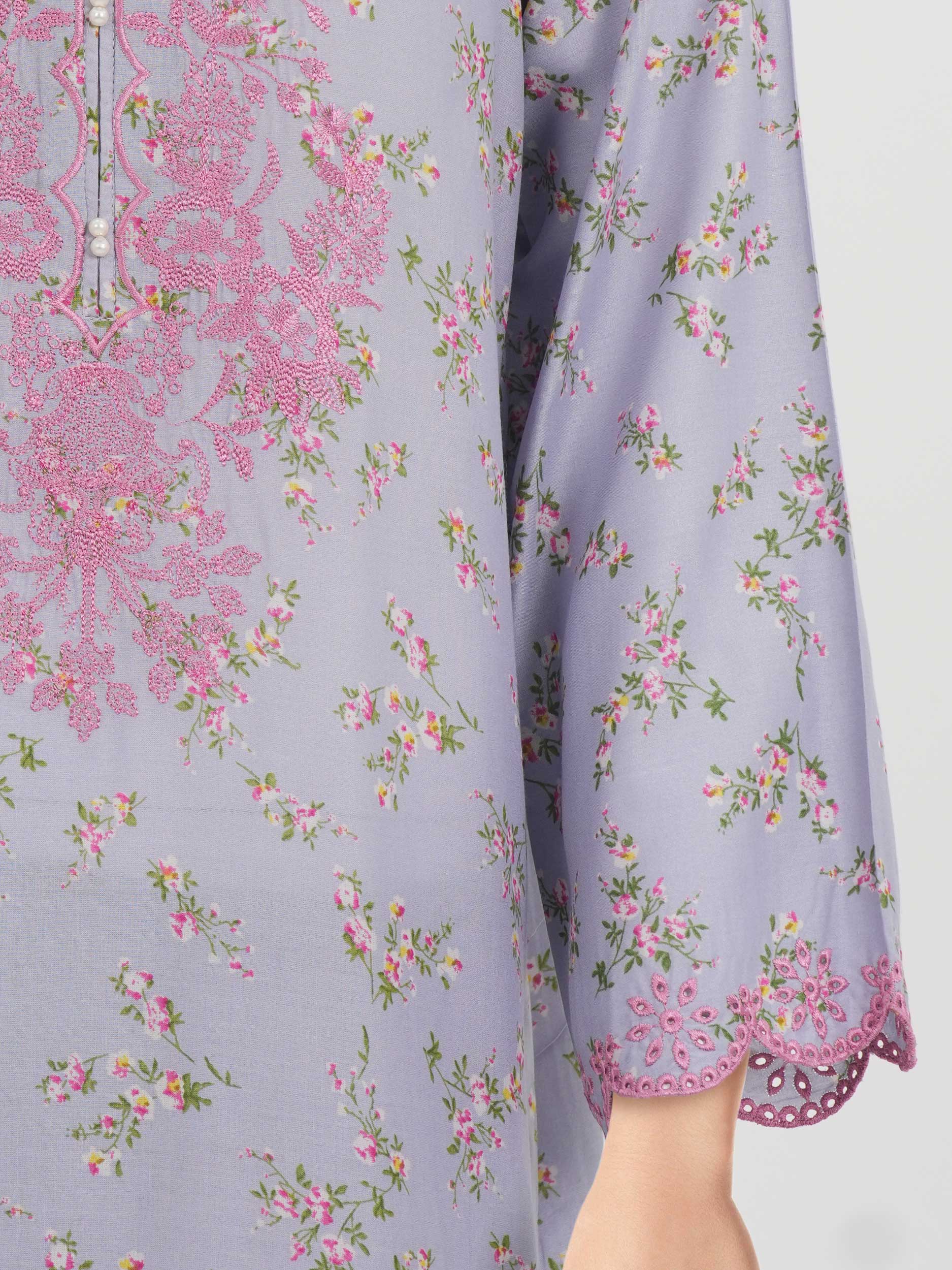 2 Piece Viscose Suit- Embroidered (Pret) - Image 4