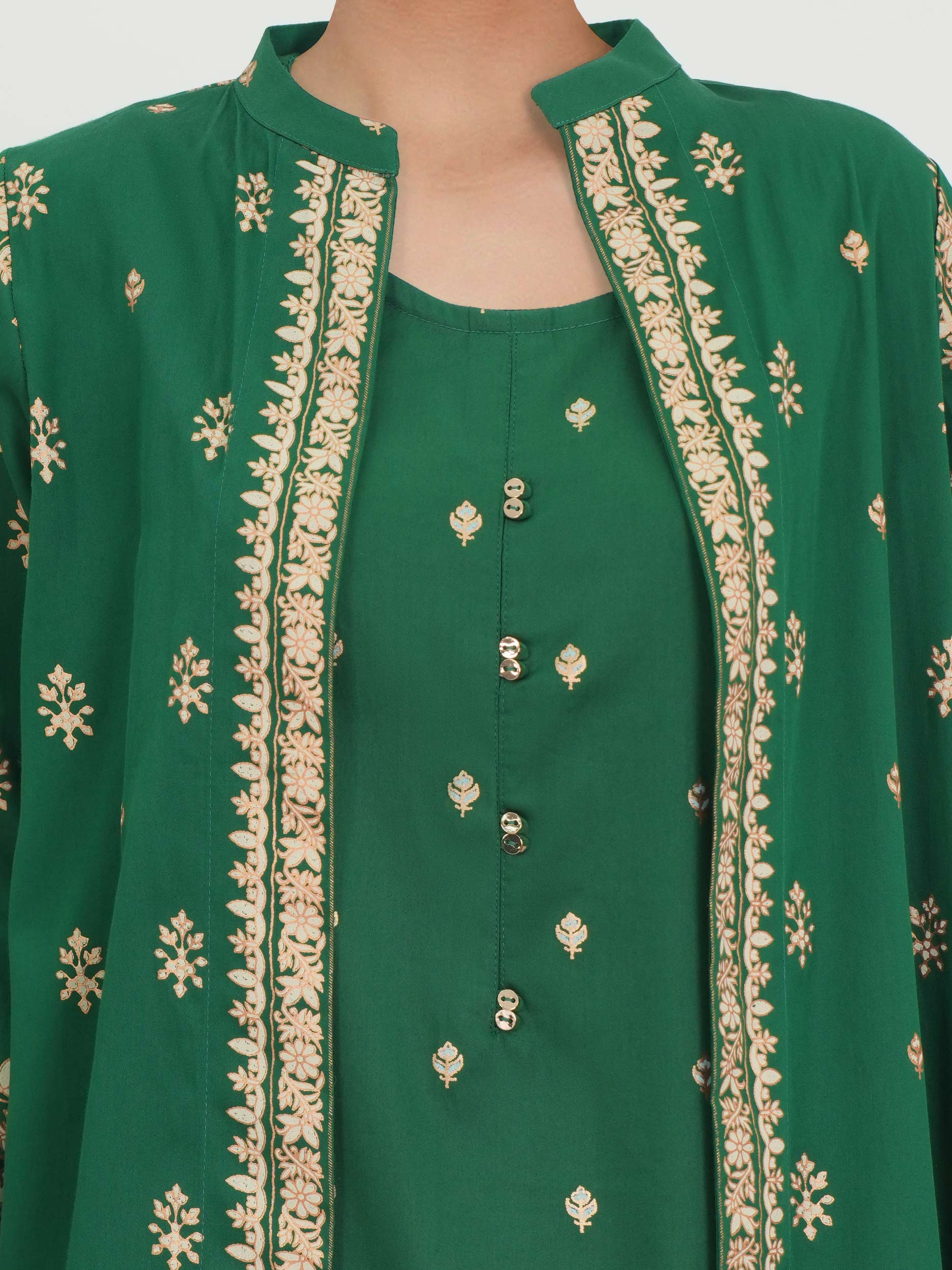 2 Piece Satin Suit (Pret) - Image 4